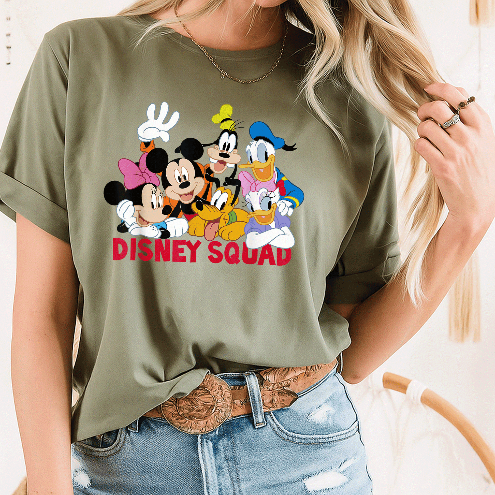 Disney Mickey and Friends Squad T-Shirt Fun Graphic Tee Featuring Classic Characters Perfect for Kids and Disney Fans - 8