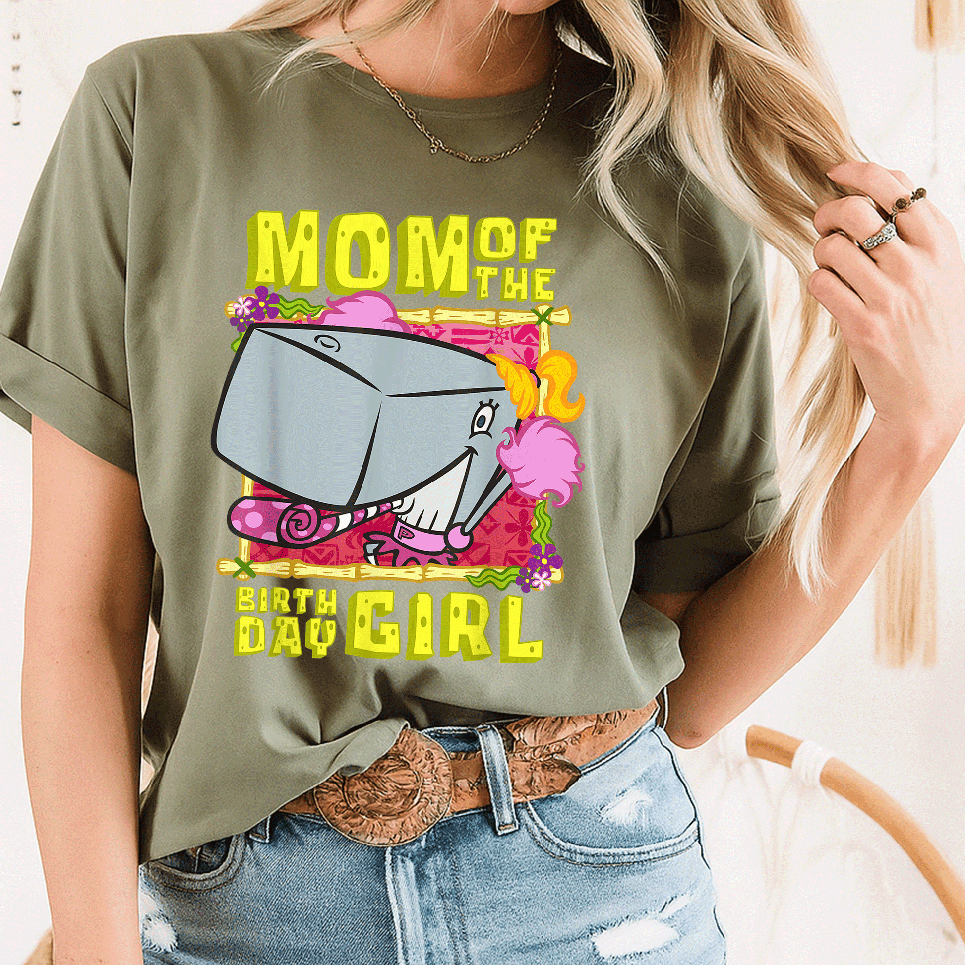 Mademark SpongeBob SquarePants Birthday Girl T-Shirt Featuring Pearl Krabs Mother Gift – Fun and Stylish Design for Mom - 8