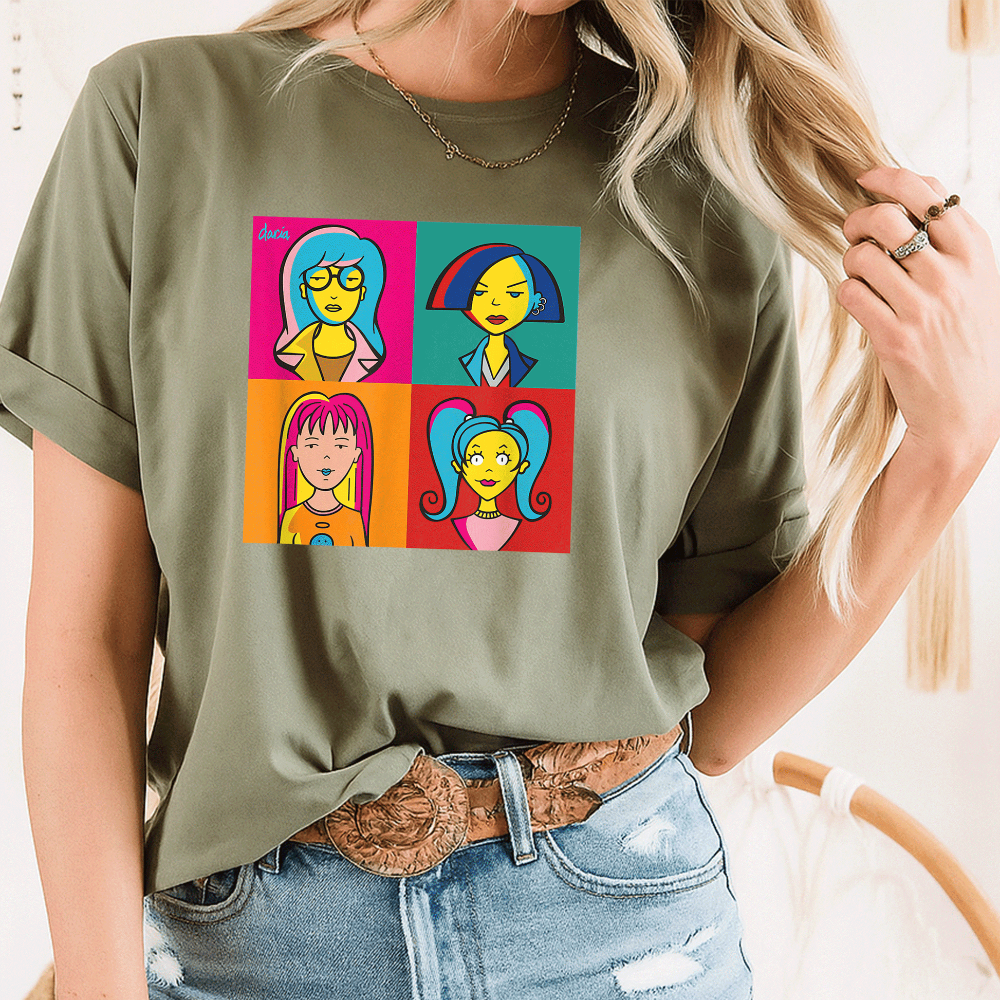 Mademark x Daria Ladies of Daria Pop Art T-Shirt - Stylish and Fun Graphic Tee for Fashion-Forward Women - 8