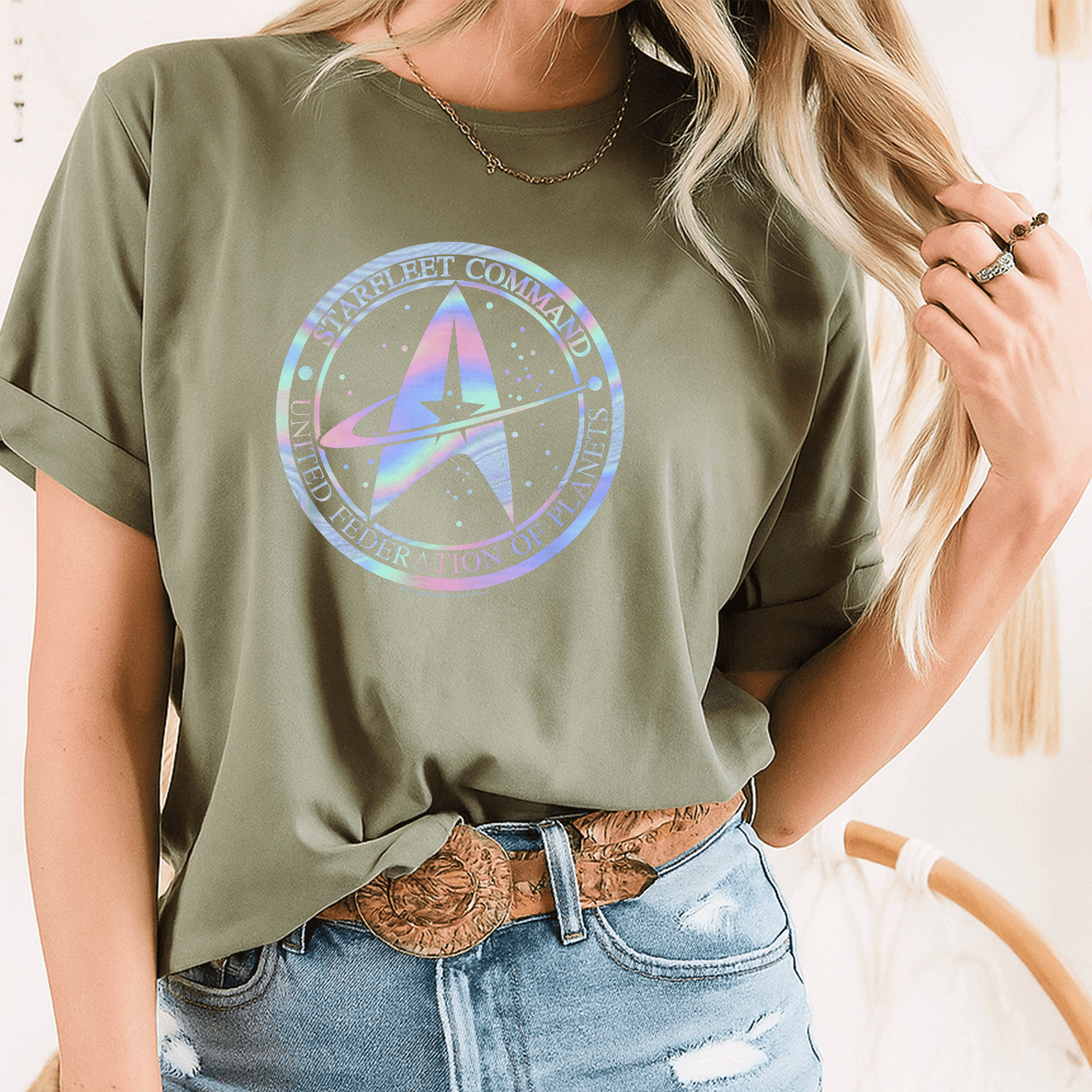 Star Trek Starfleet Command Hologram Fill T-Shirt - Stylish Graphic Tee for Fans of Sci-Fi and Space Exploration - 8
