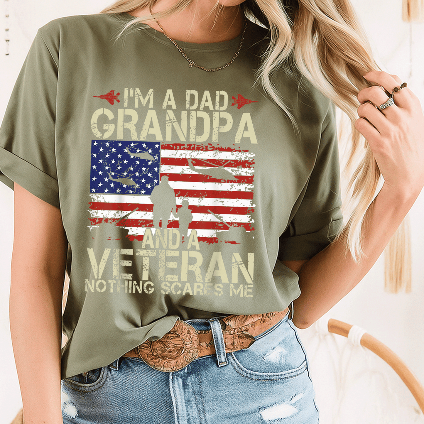 Celebrate Dad, Grandpa, and Veteran Pride with Our Fun Fathers Day T-Shirt - Perfect Gift for Proud Papas! - 8