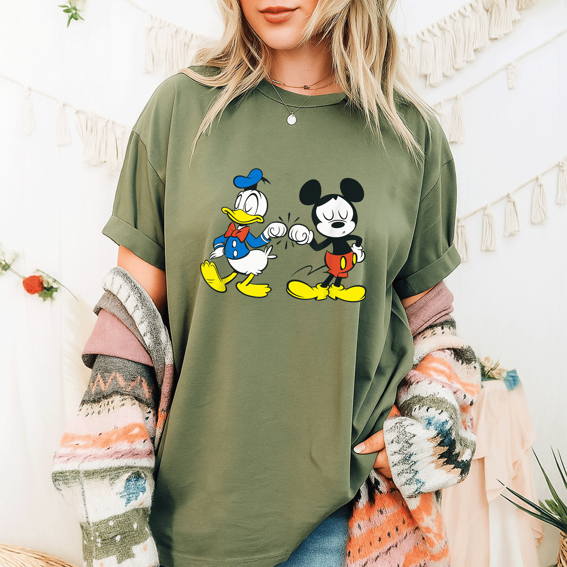 Disney Mickey Mouse and Donald Duck Best Friends T-Shirt for Kids and Adults - Fun and Colorful Graphic Tee Design - 9
