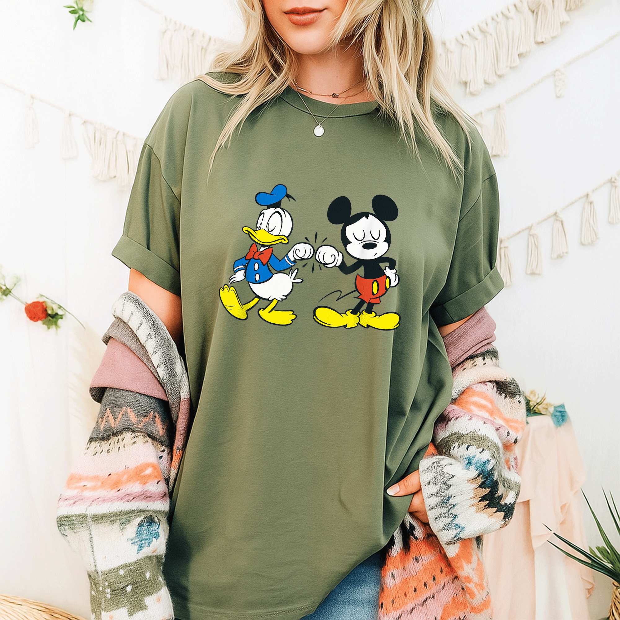 Disney Mickey Mouse and Donald Duck Best Friends T-Shirt for Kids and Adults - Fun and Colorful Graphic Tee Design - 9
