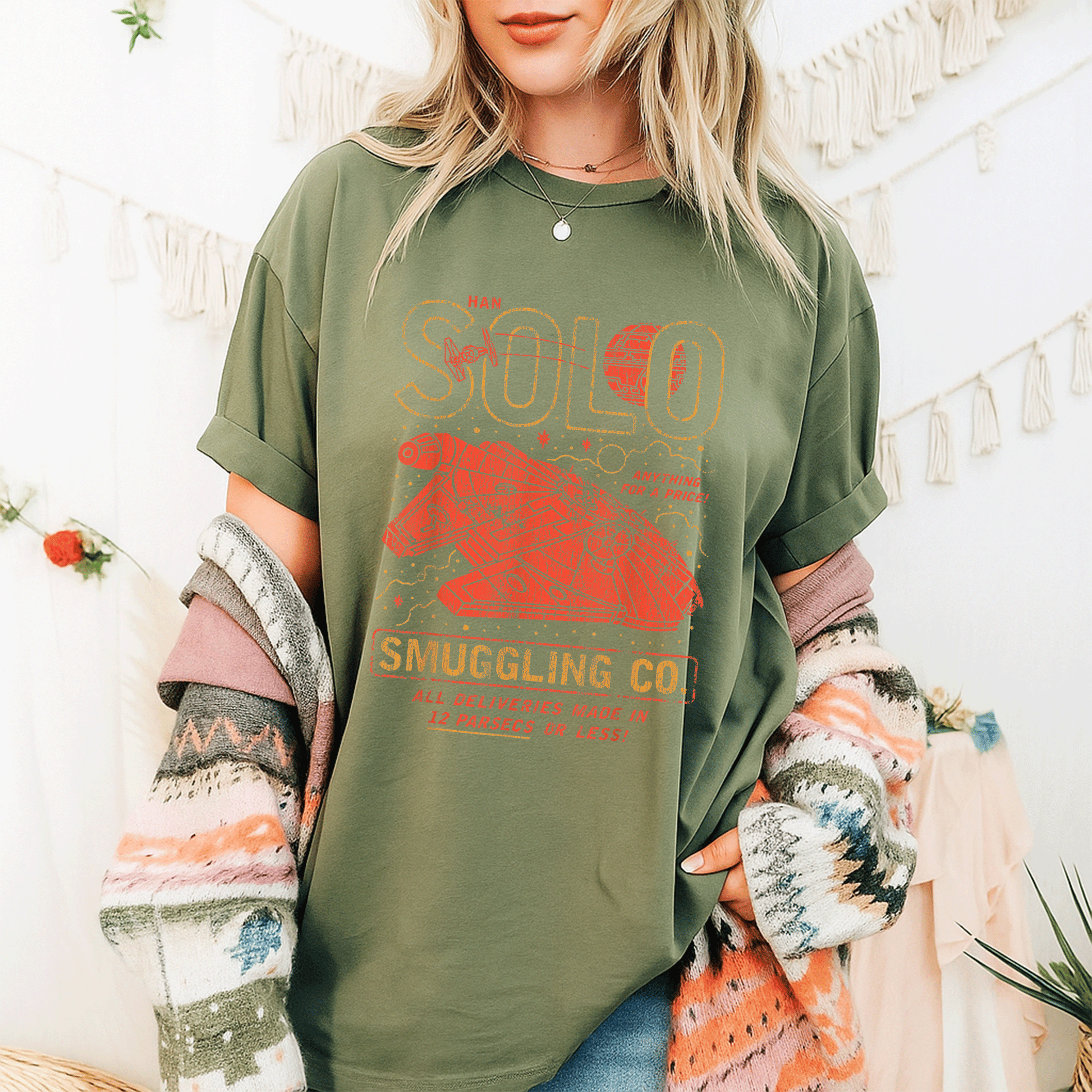 Star Wars Han Solo Smuggling Co T-Shirt Featuring Iconic Design for Fans of the Galaxy's Most Notorious Smuggler - 9