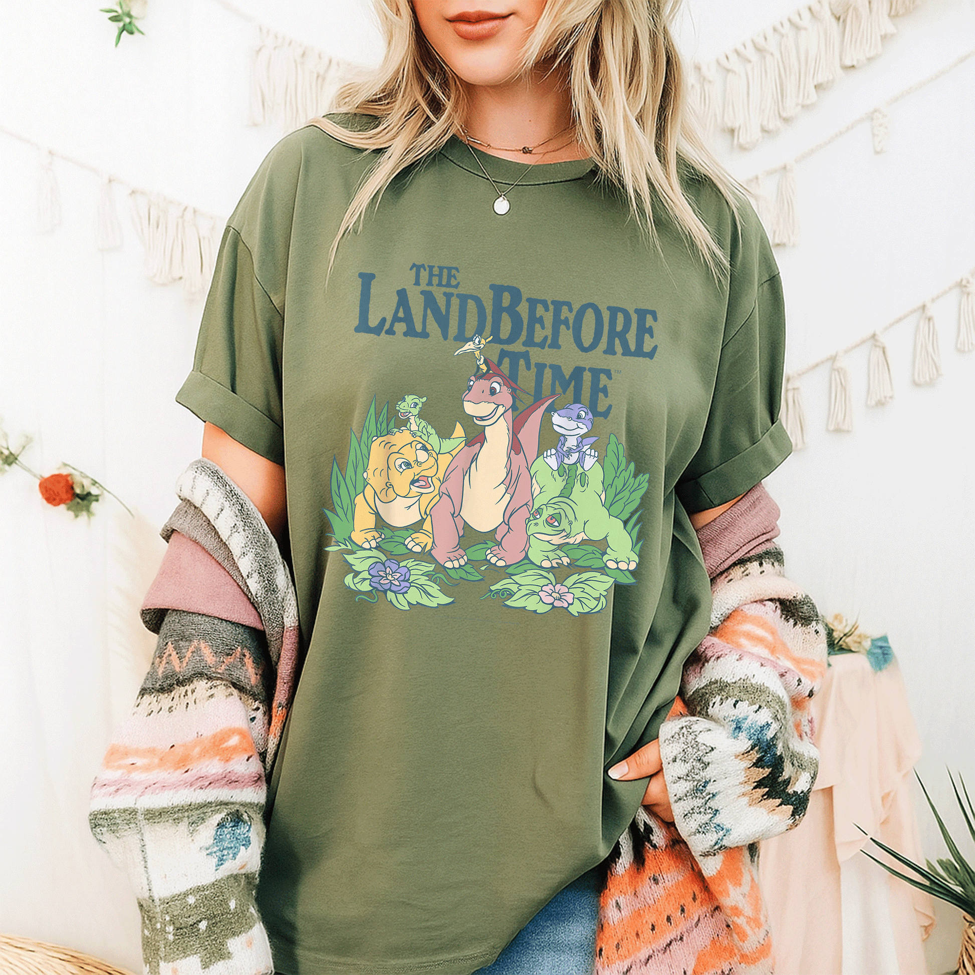 Land Before Time Pastel Dinosaur Friends T-Shirt for Kids, Cute Colorful Design Featuring Favorite Characters, Perfect Gift - 9