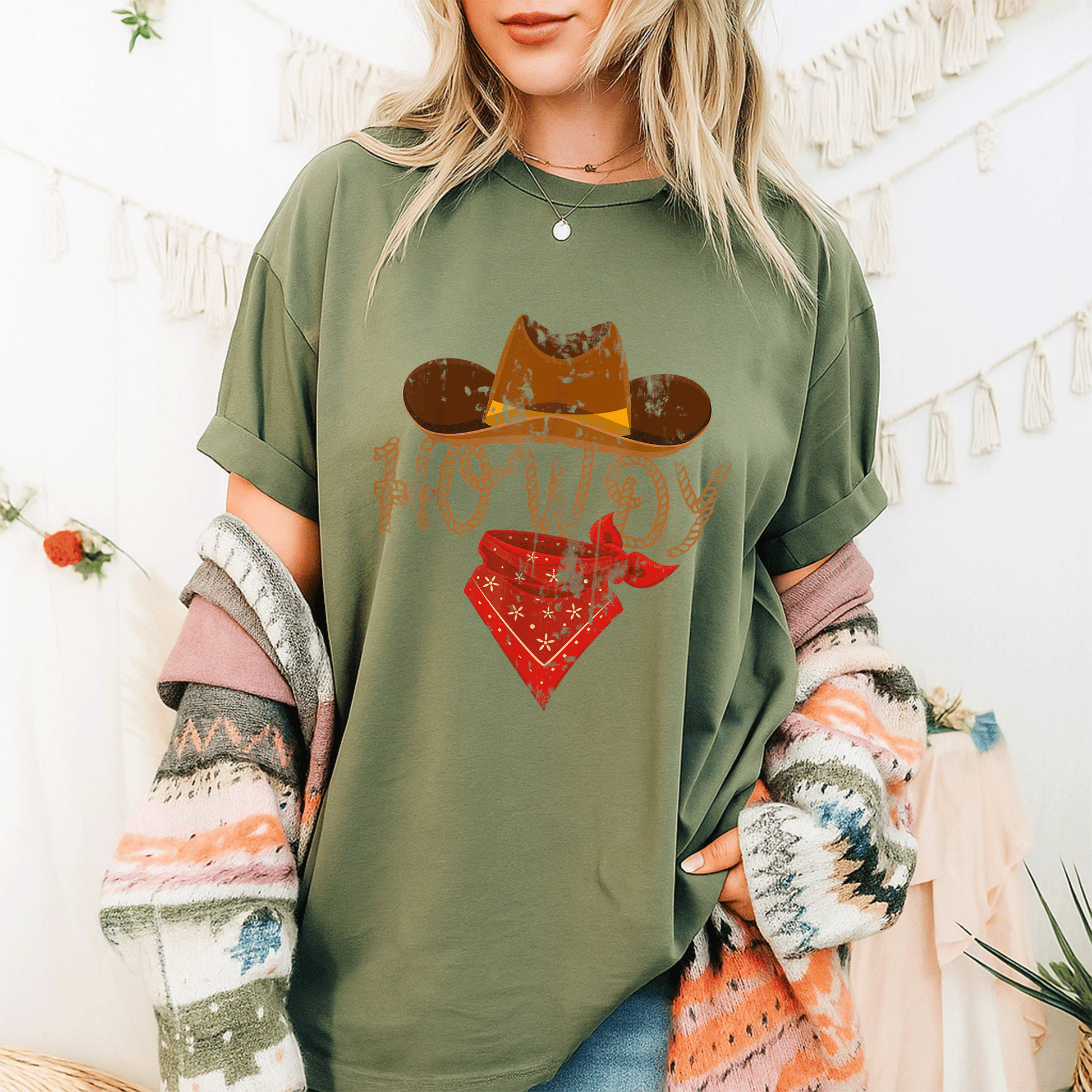 Howdy Cowboy T-Shirt for Men and Women Featuring a Fun Western Graphic, Perfect for Casual Wear and Country Lovers - 9