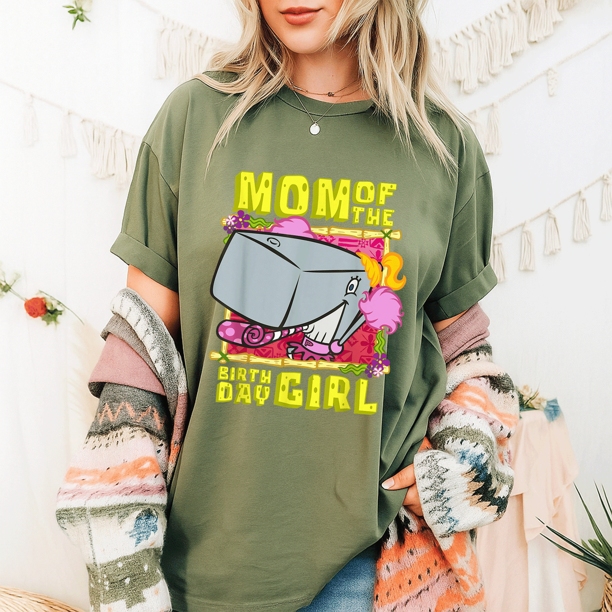 Mademark SpongeBob SquarePants Birthday Girl T-Shirt Featuring Pearl Krabs Mother Gift – Fun and Stylish Design for Mom - 9