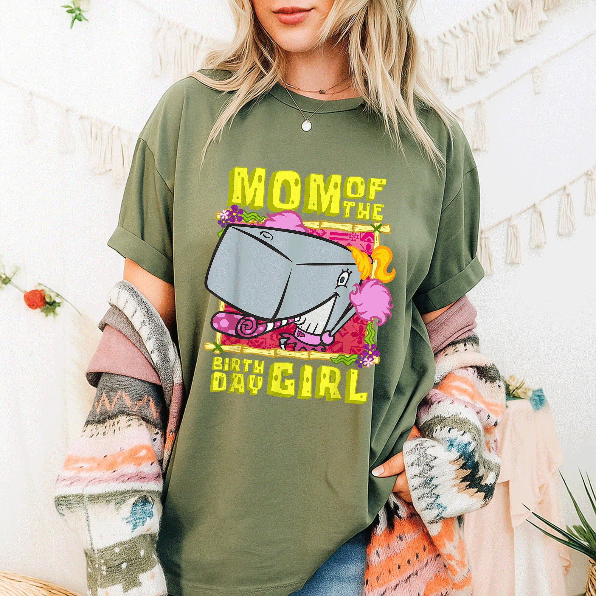 Mademark SpongeBob SquarePants Birthday Girl T-Shirt Featuring Pearl Krabs Mother Gift – Fun and Stylish Design for Mom - 9