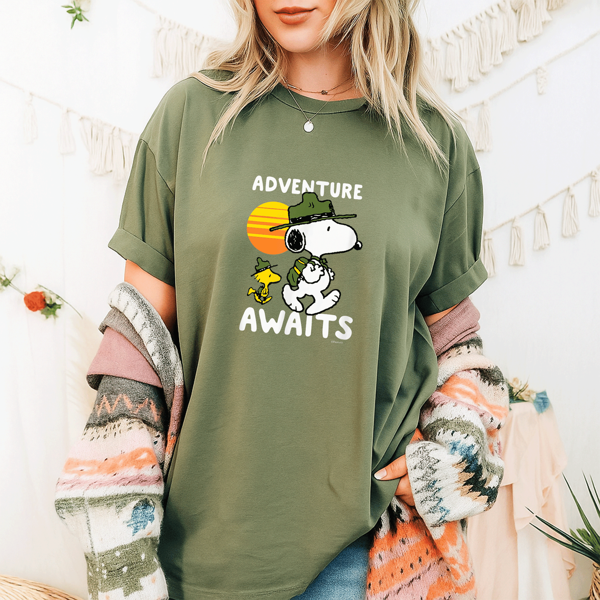 Peanuts Snoopy Adventure Awaits T-Shirt Featuring a Fun Cartoon Design Perfect for Fans of Charlie Brown and Friends - 9