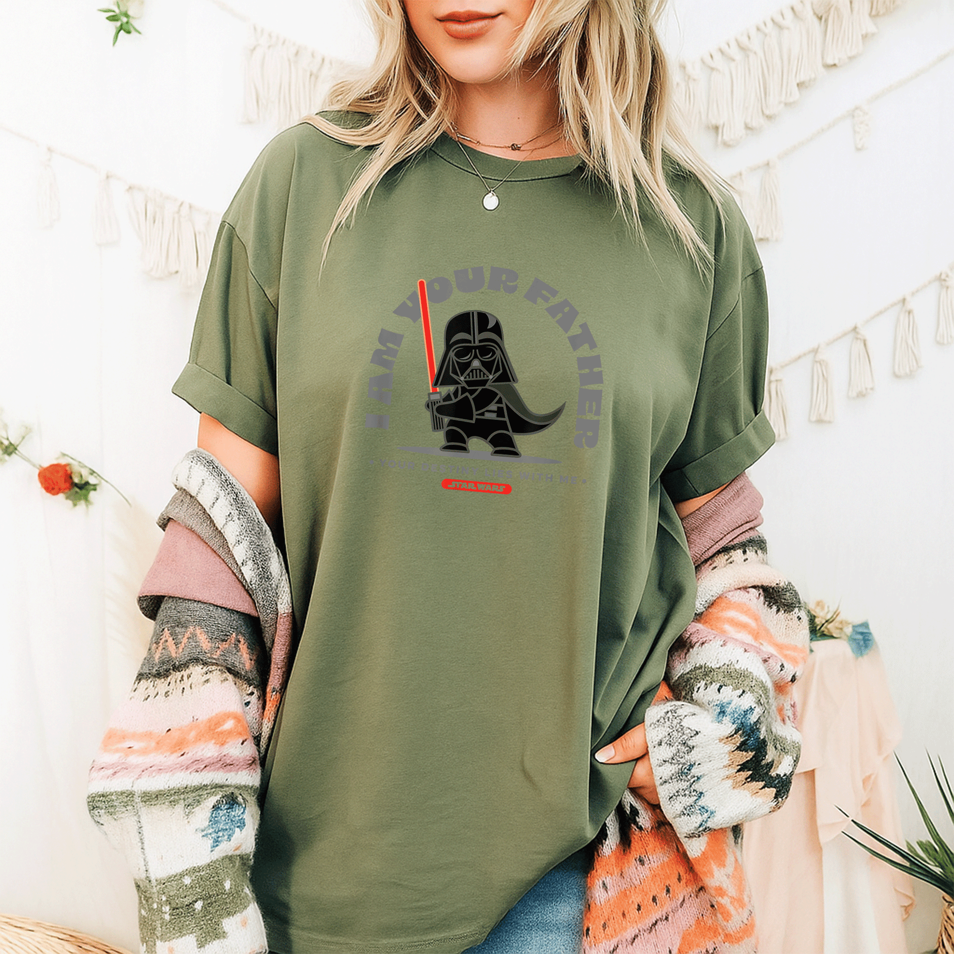 Stand Strong with the Amazon Essentials Star Wars Darth Vader T-Shirt 'I Am Your Father' - Perfect for Fans and Collectors! - 9