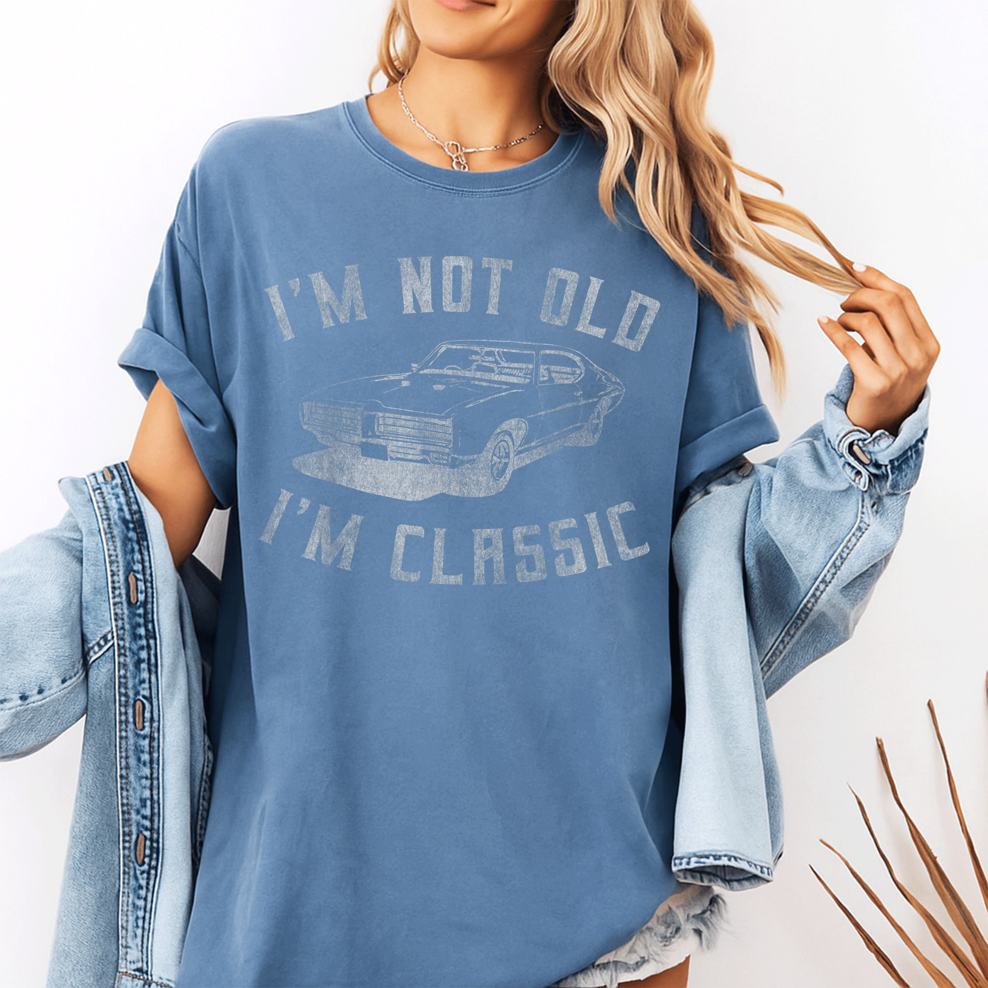Funny Classic Car Graphic T-Shirt for Men and Women - I'm Not Old I'm Classic, Retro Vintage Style Tee for Car Enthusiasts - 10