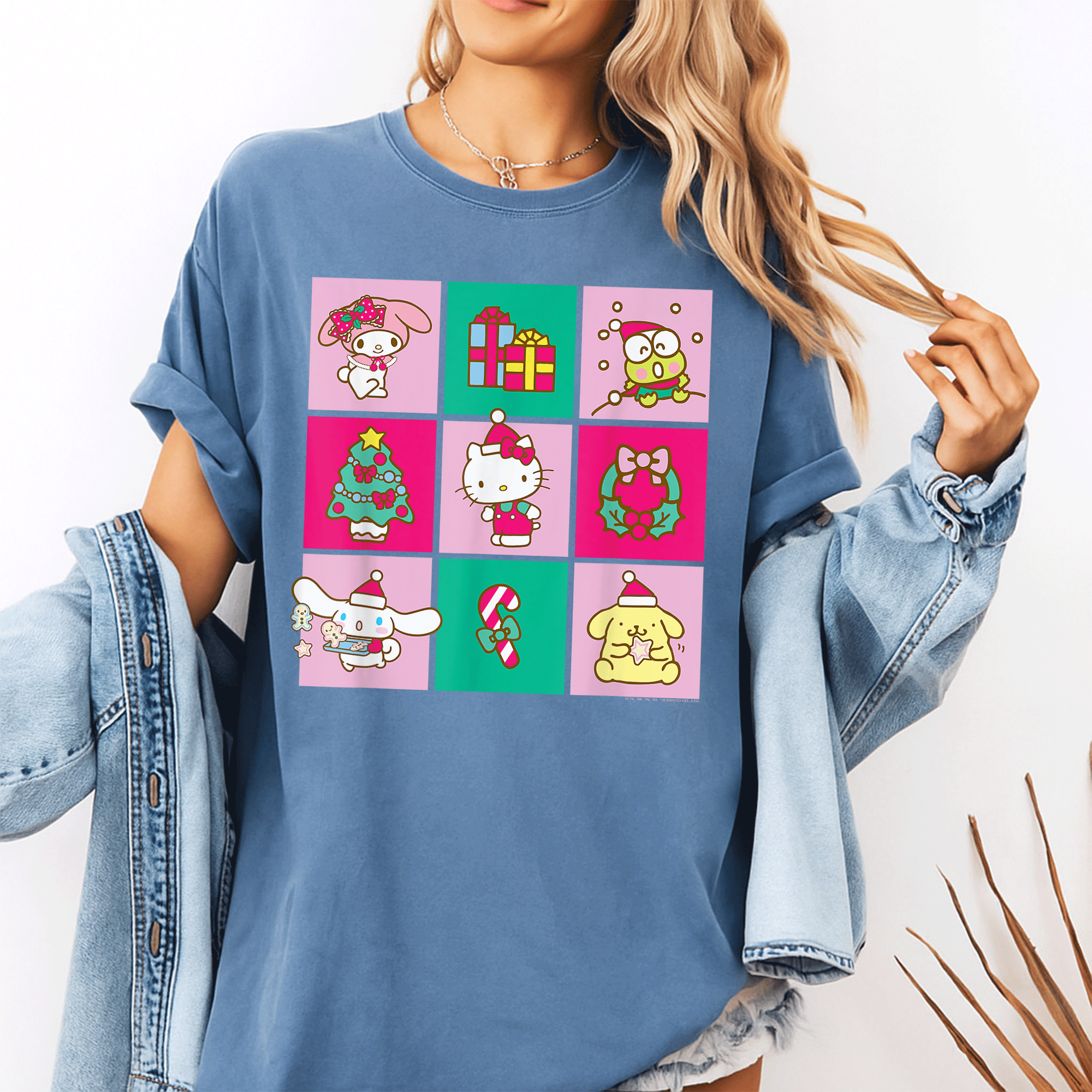Hello Sanrio Friends Christmas Time Tee Shirt Adorable Holiday T-Shirt with Cute Characters for Festive Fun and Celebration - 10