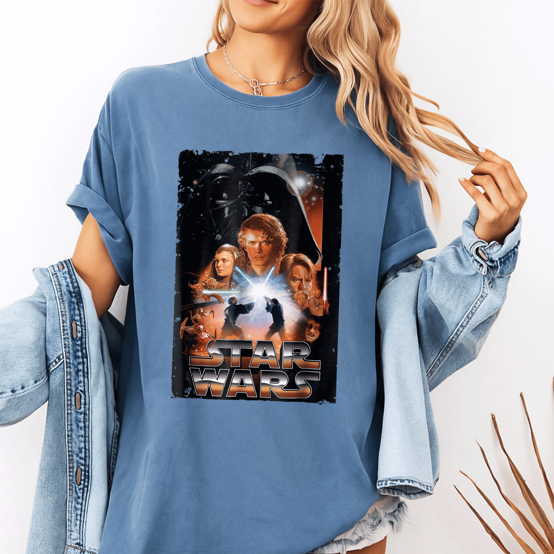 Star Wars Revenge of the Sith Graphic T-Shirt Featuring Iconic Movie Poster Design for Fans and Collectors - 10