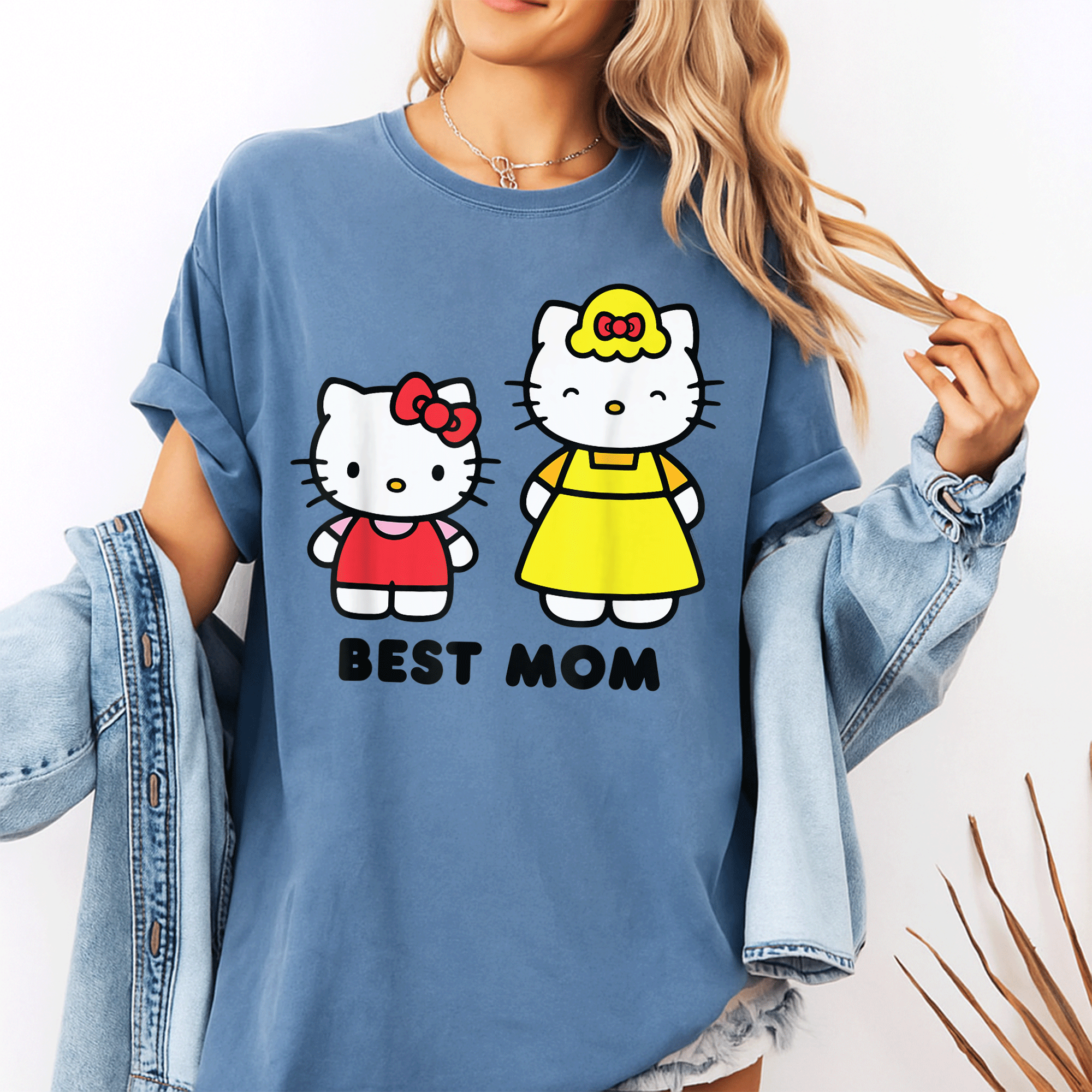 Hello Kitty Best Mom Mother's Day T-Shirt Cute Graphic Tee for Moms with Adorable Hello Kitty Design and Heartwarming Message - 10