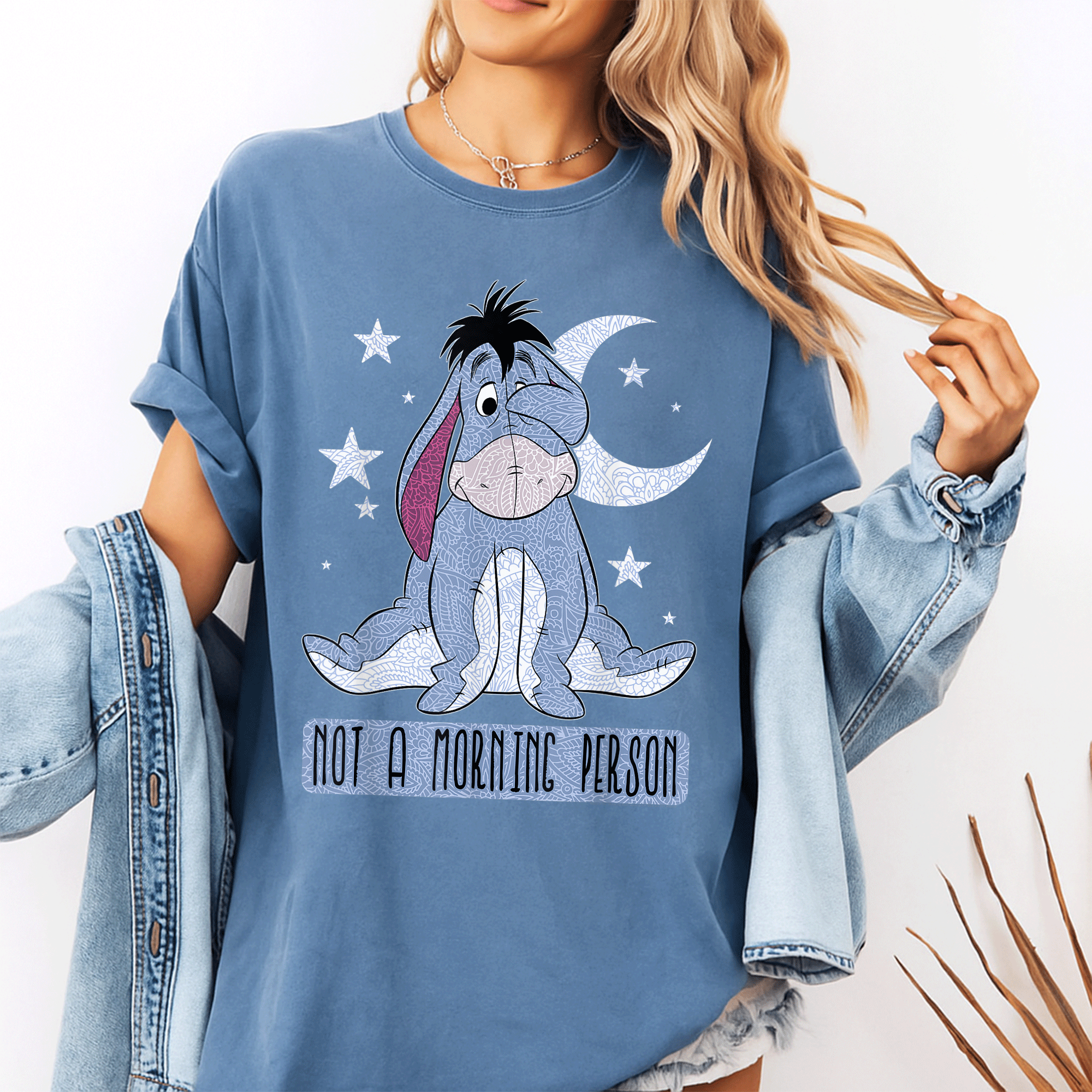Disney Winnie the Pooh Eeyore Not A Morning Person T-Shirt Cozy Graphic Tee for Fans of Eeyore and Classic Disney Friends - 10