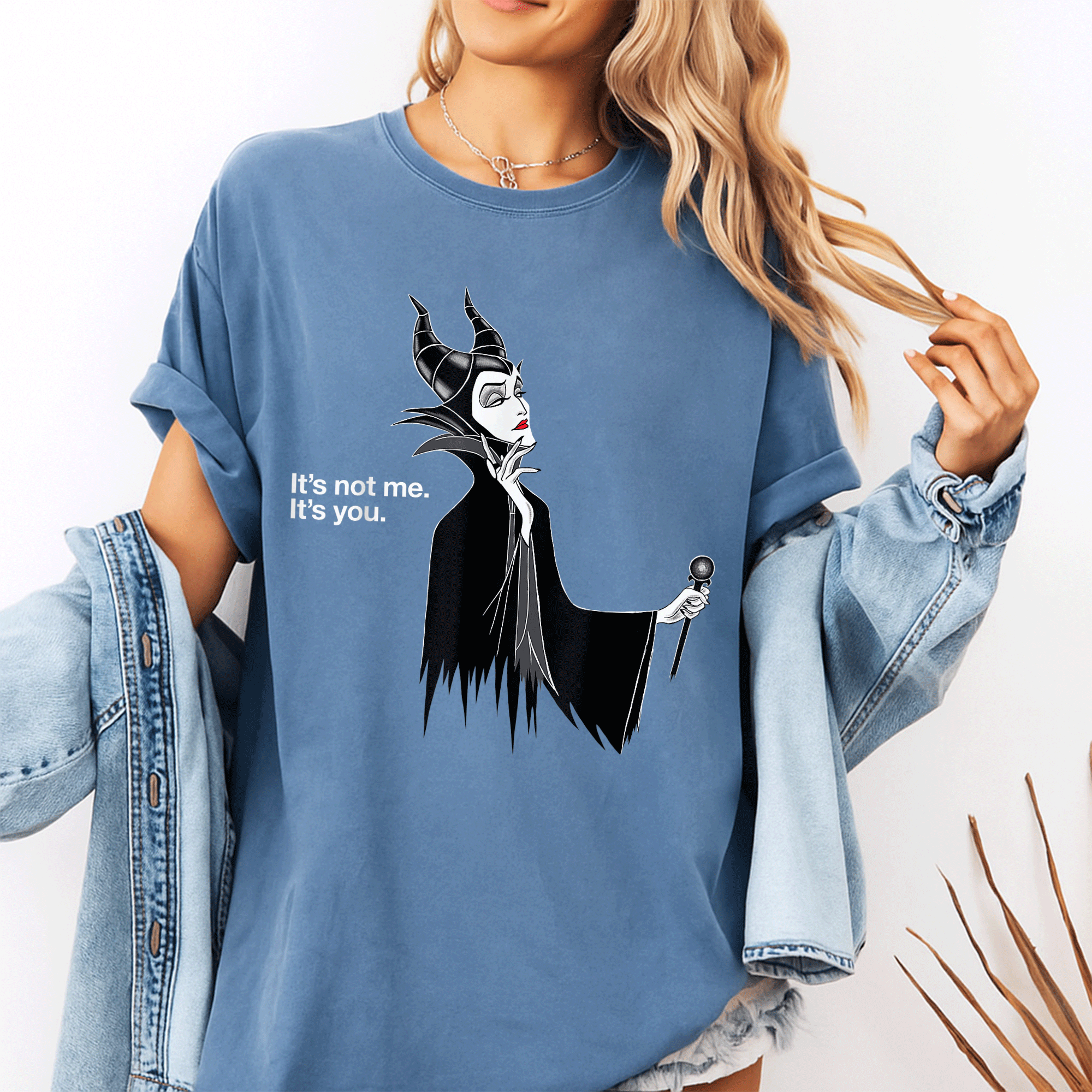 Disney Villains Maleficent It's Not Me It's You T-Shirt for Fans, Stylish Black Tee Featuring Iconic Character Art and Quote - 10