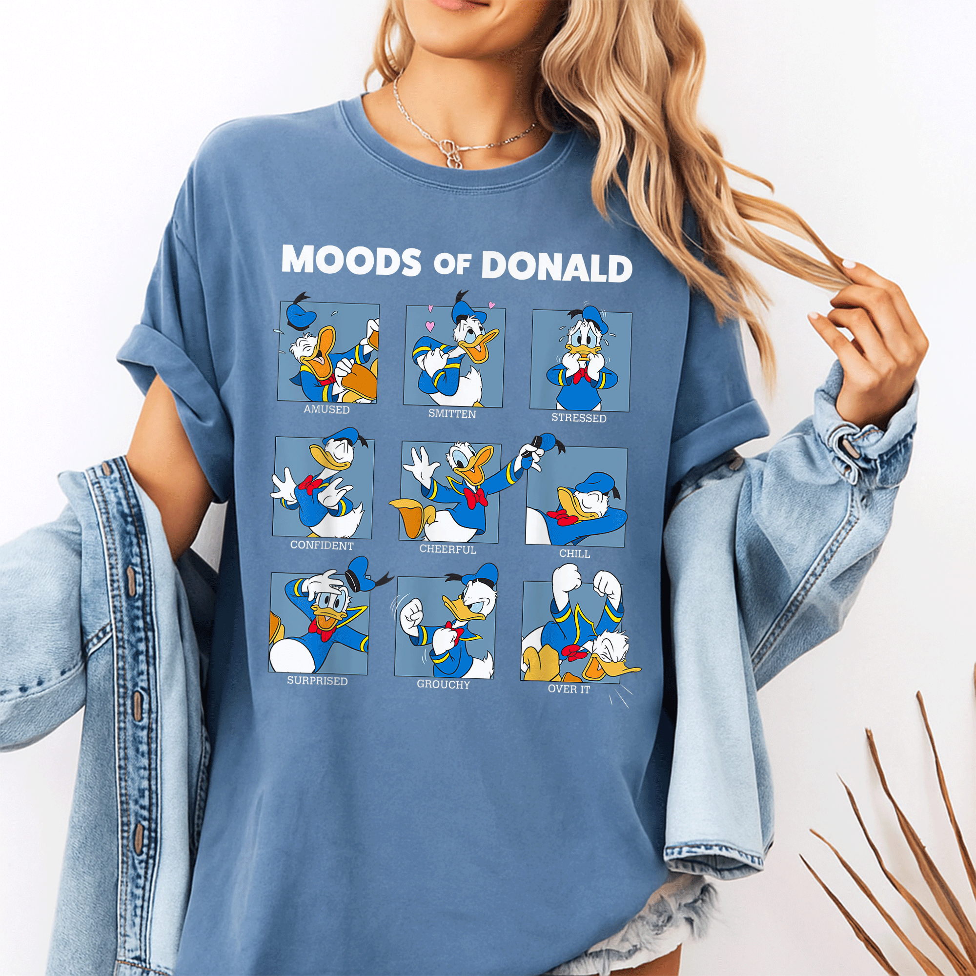 Disney Mickey And Friends Moods Of Donald Duck T-Shirt Featuring Colorful Cartoon Design for Fun and Retro Style Enthusiasts - 10