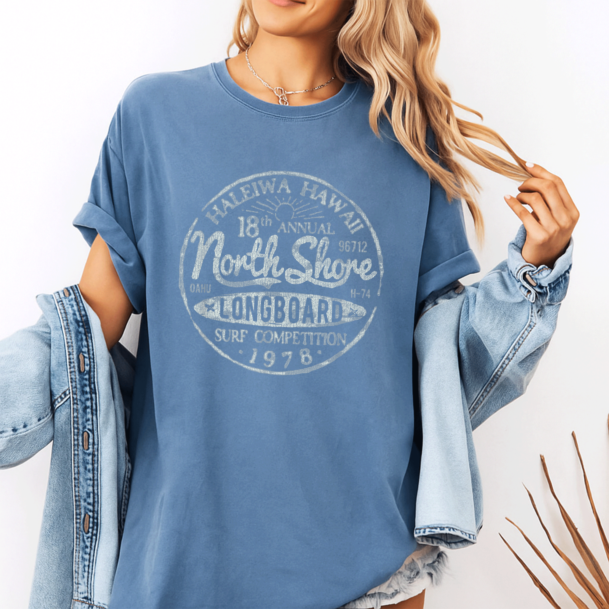 Vintage North Shore Longboard Surf T-Shirt for Beach Lovers in Hawaii – Perfect Casual Wear for Surfing Enthusiasts! - 10