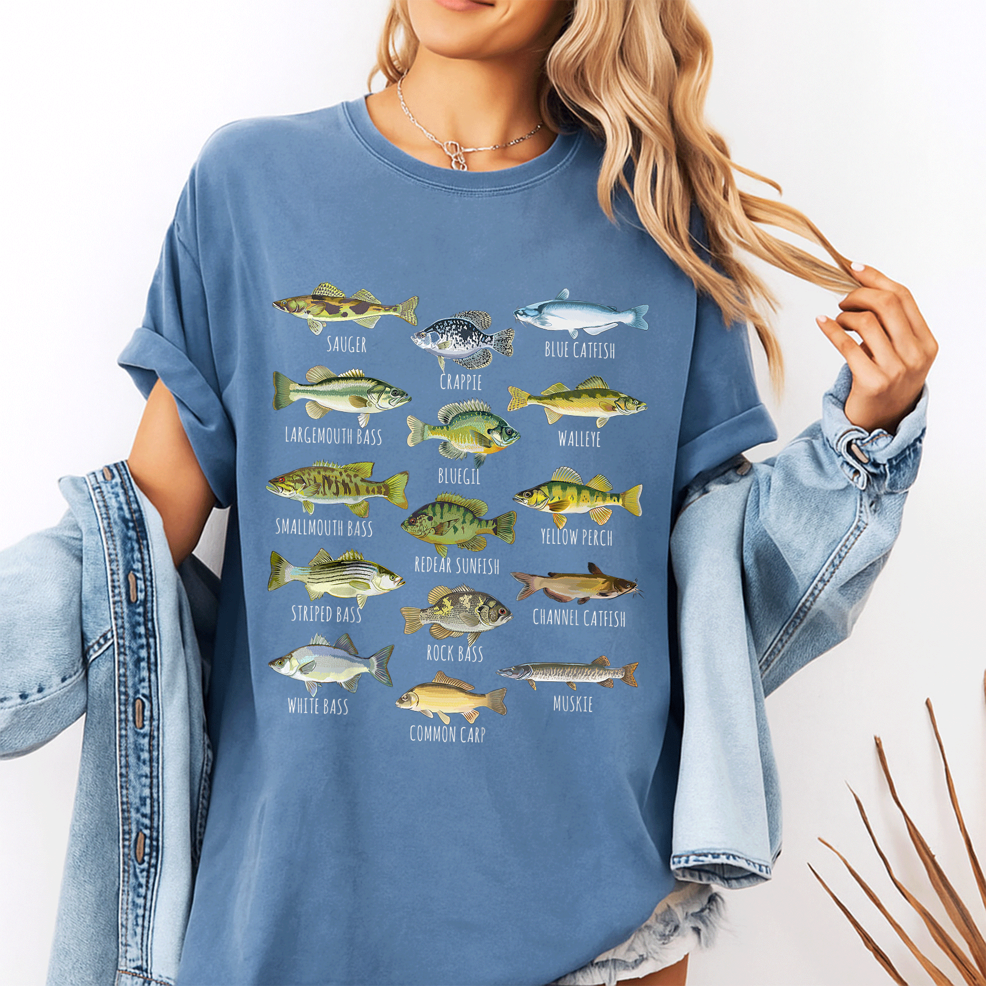 Fun Kids Freshwater Fish Biology T-Shirt with Colorful Fish Graphics for Young Anglers and Nature Lovers - 10