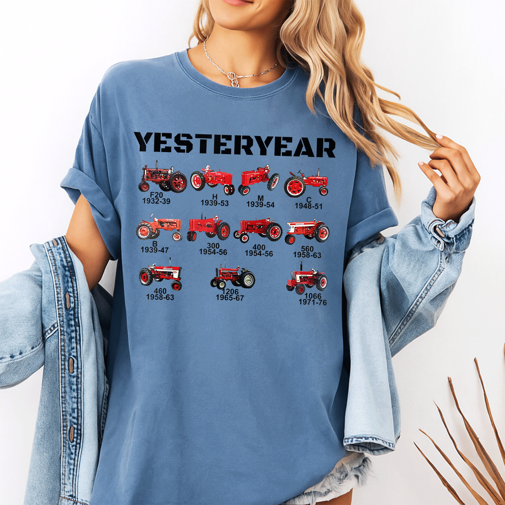 Vintage Red Tractor Yesteryear T-Shirt for Agriculture Enthusiasts, Retro Farm Life Style Tee for Men and Women - 10
