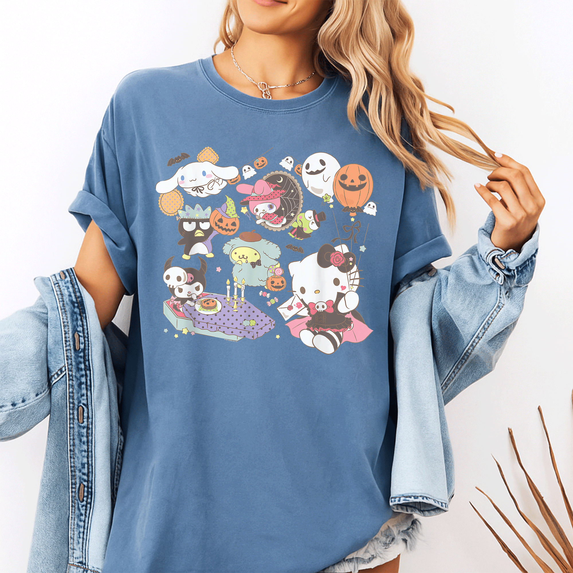 Cute Sanrio Characters Costume Party Halloween T-Shirt Perfect for Fun Celebrations and Costume Events, Ideal for Fans - 10