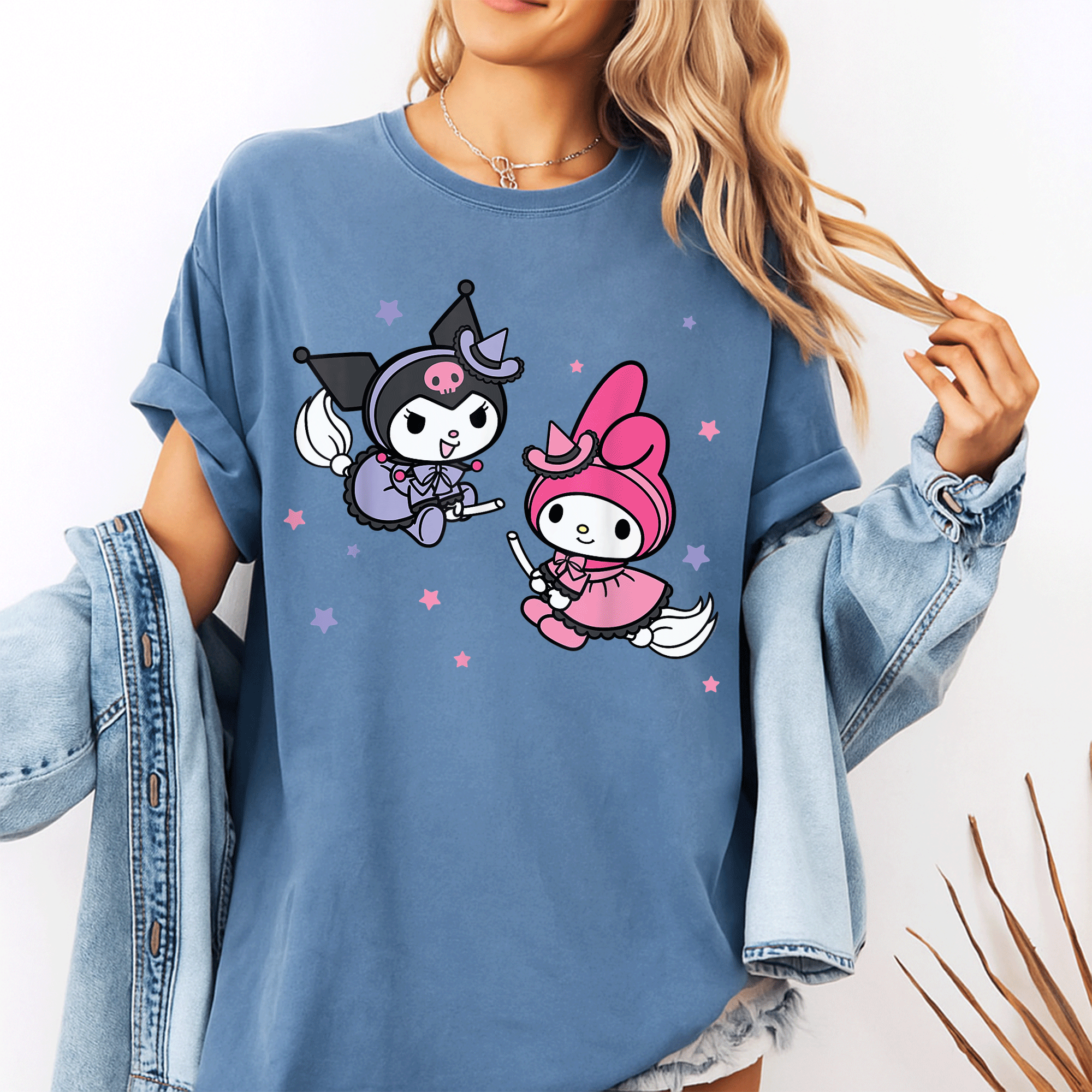 Adorable My Melody Kuromi Little Witches Halloween T-Shirt for Kids - Cute Design Perfect for Trick or Treat Fun! - 10