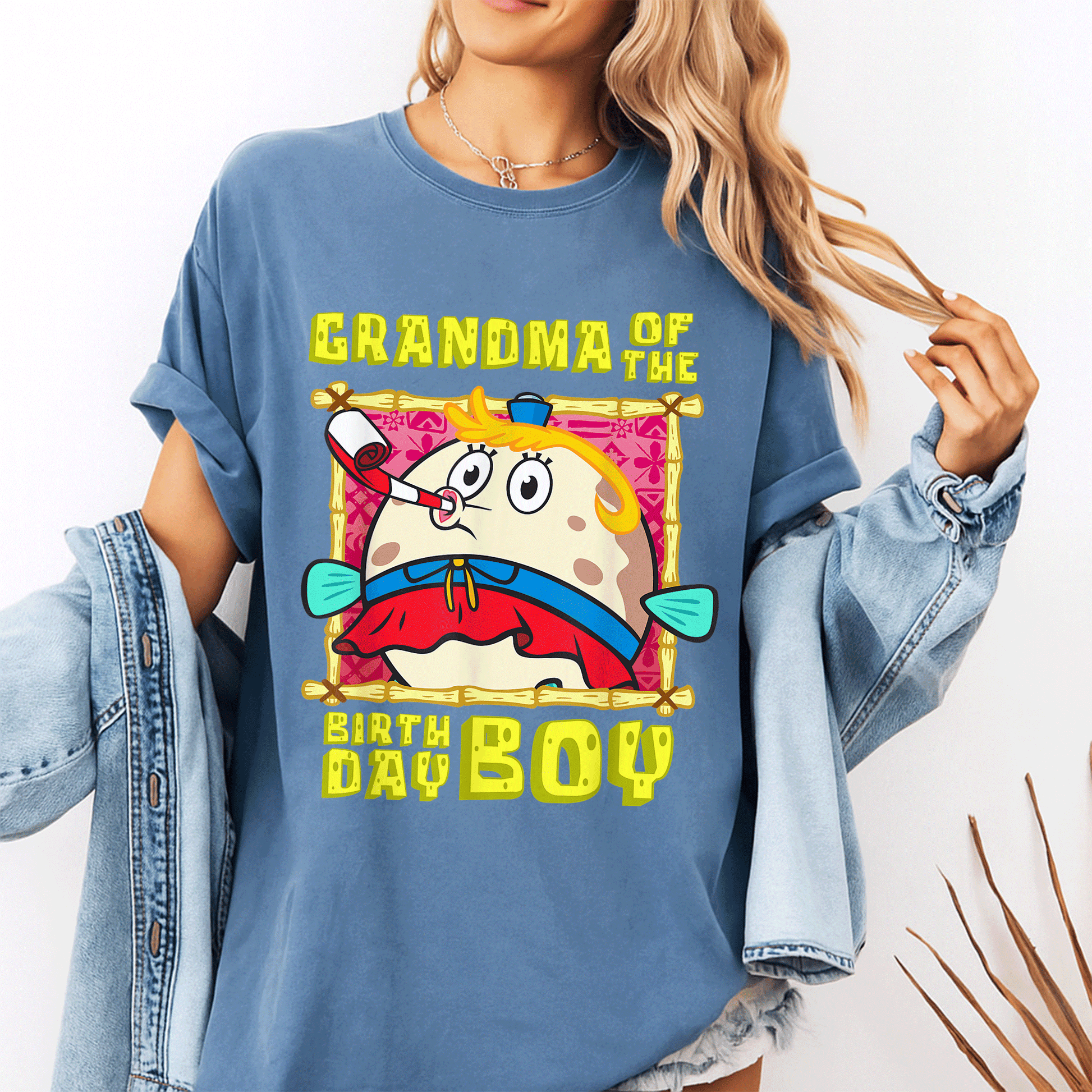 Mademark SpongeBob SquarePants Mrs Puff Grandma Birthday Boy T-Shirt Cute Graphic Tee for Grandmothers and Fans - 10