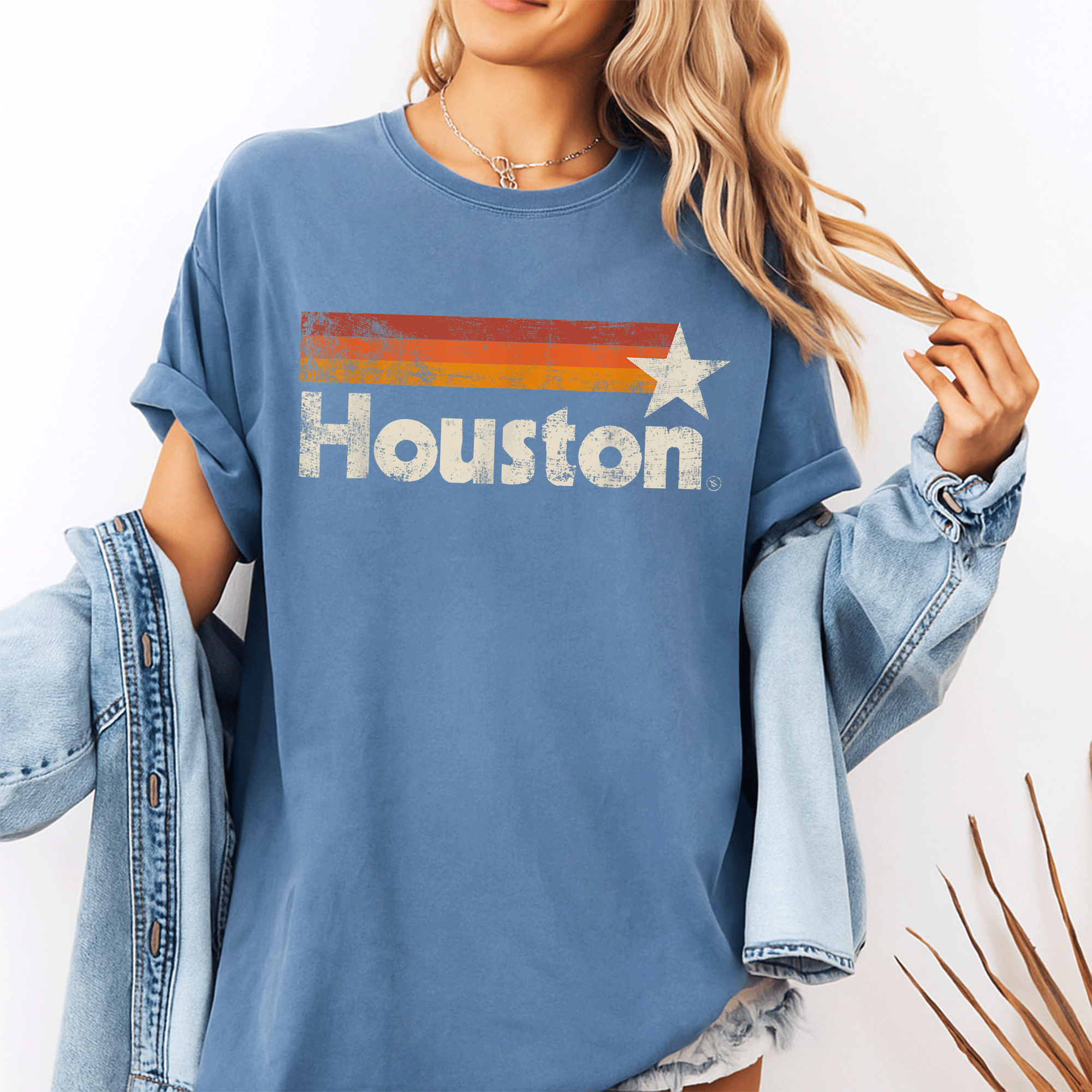 Vintage Houston Stripes T-Shirt - Retro 70s 80s 90s Style Tee for Houston Fans - Classic Comfortable Apparel - 10