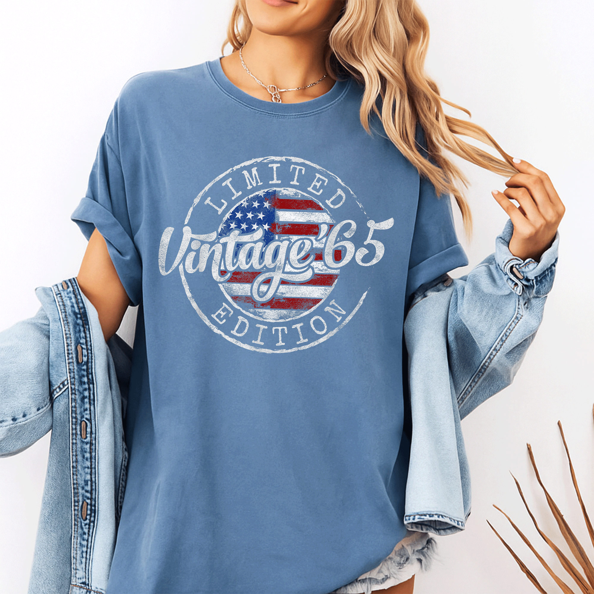 Vintage 1965 Flag Stamp T-Shirt - Perfect 58th Birthday Gift for 58 Year Olds, Celebrate in Style and Comfort - 10
