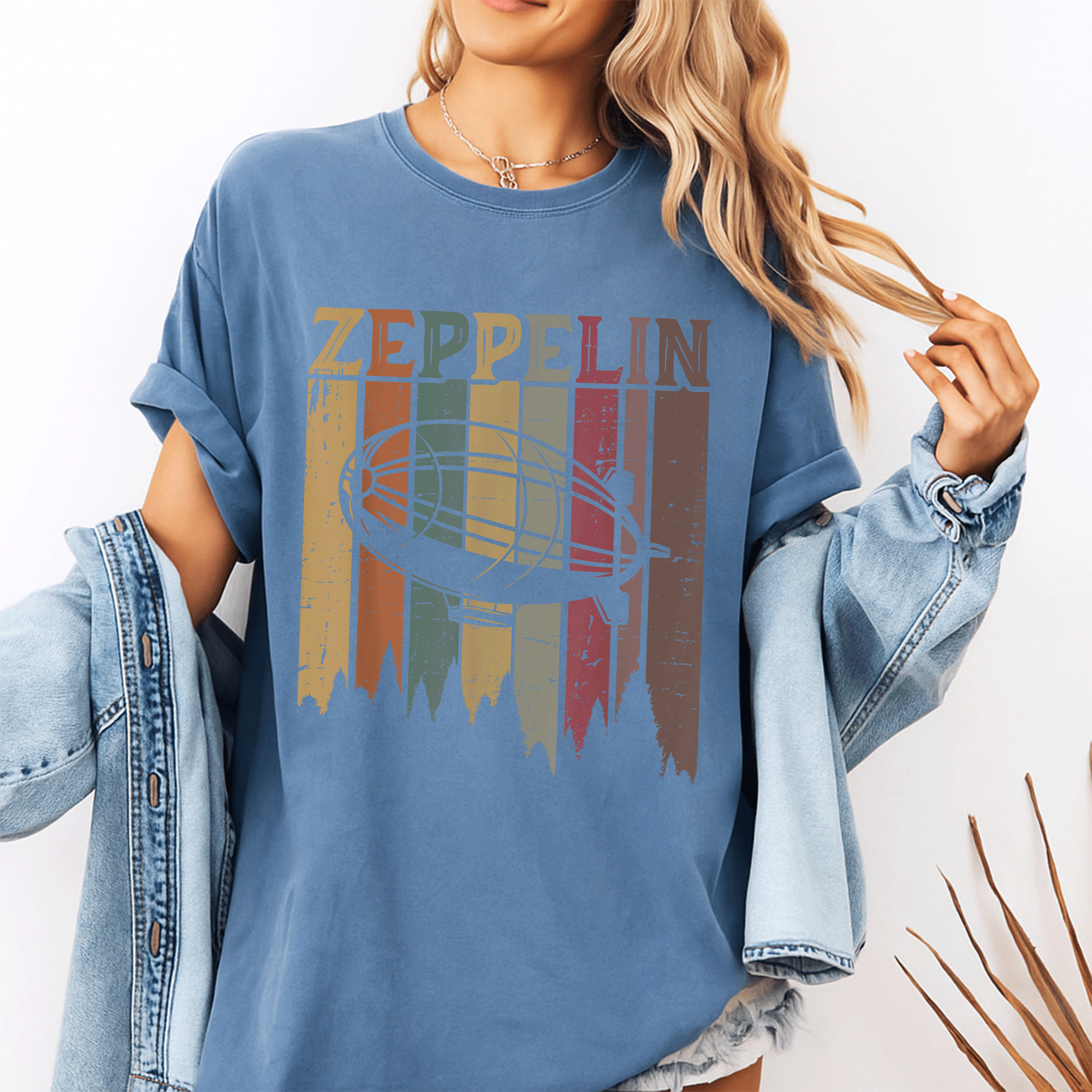 Vintage Zeppelin T-Shirt for Men and Women Retro 70s 80s Dirigible Airship Design Classic Graphic Tee for Casual Wear - 10