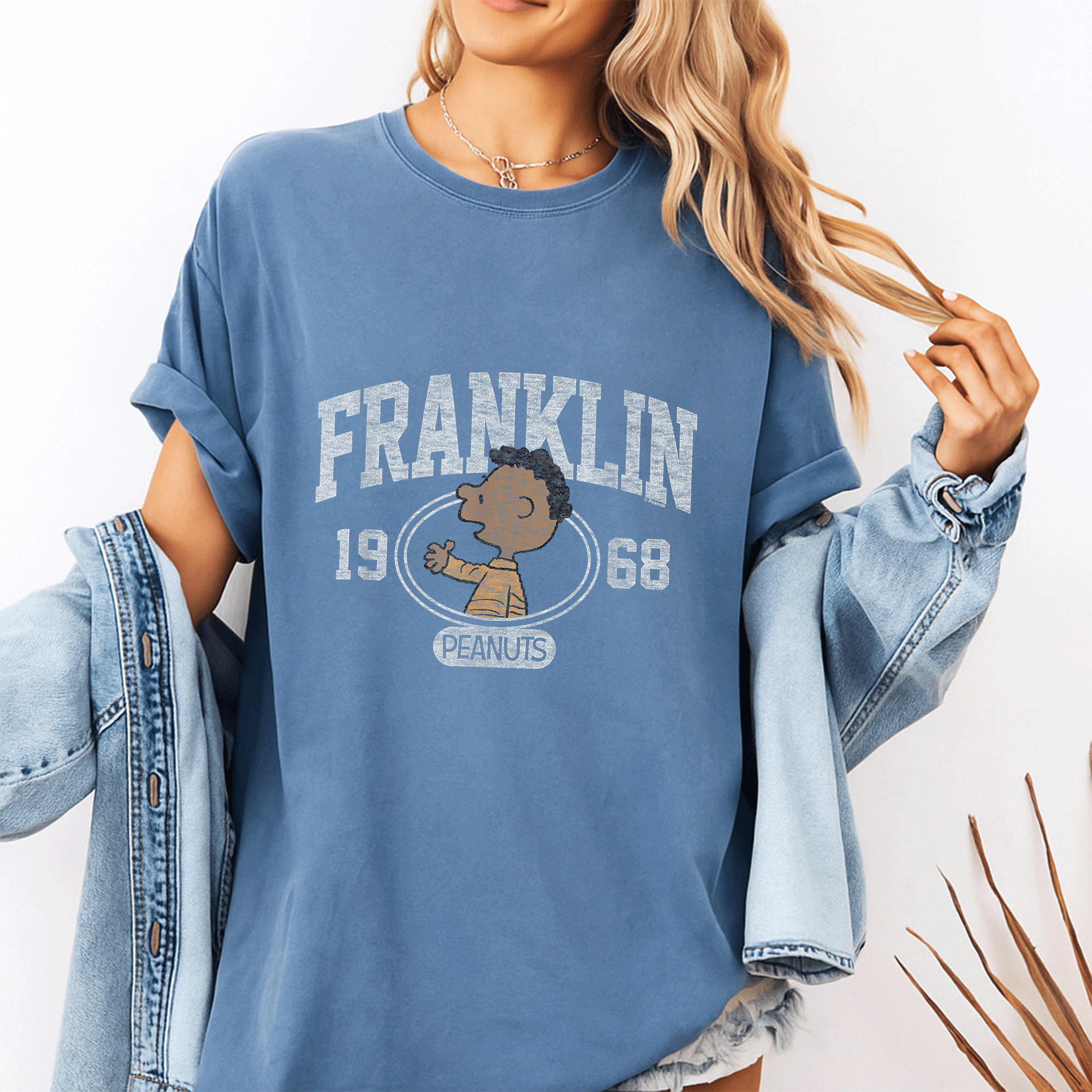 Franklin 1968 Peanuts T-Shirt - Classic Cartoon Design, Fun and Friendly Vintage Style Tee for Peanuts Fans - 10
