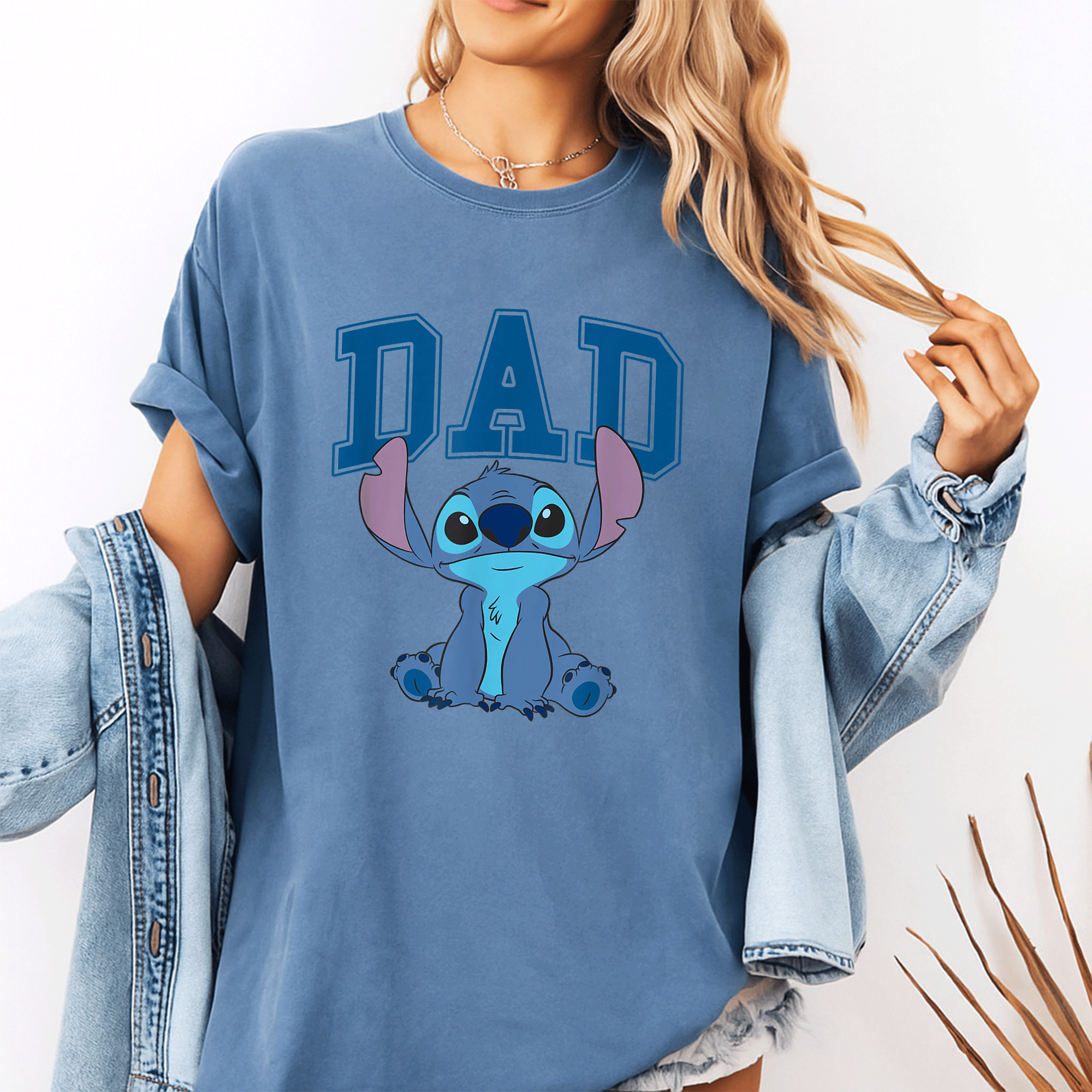 Vintage Disney Lilo & Stitch Dad Cool T-Shirt with Collegiate Logo - Perfect Classic Style for Stitch Fans and Collectors - 10