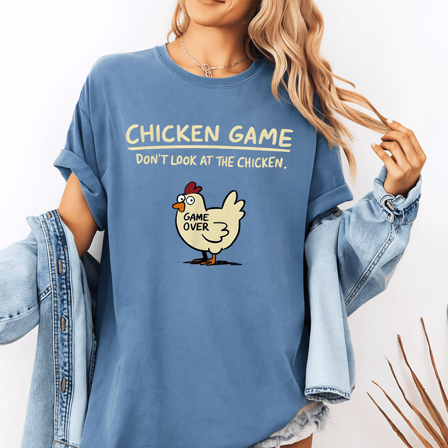 Funny Chicken Don't Look At The Chicken T-Shirt for Gamers – Quirky Graphic Tee for Poultry Lovers and Game Enthusiasts - 10