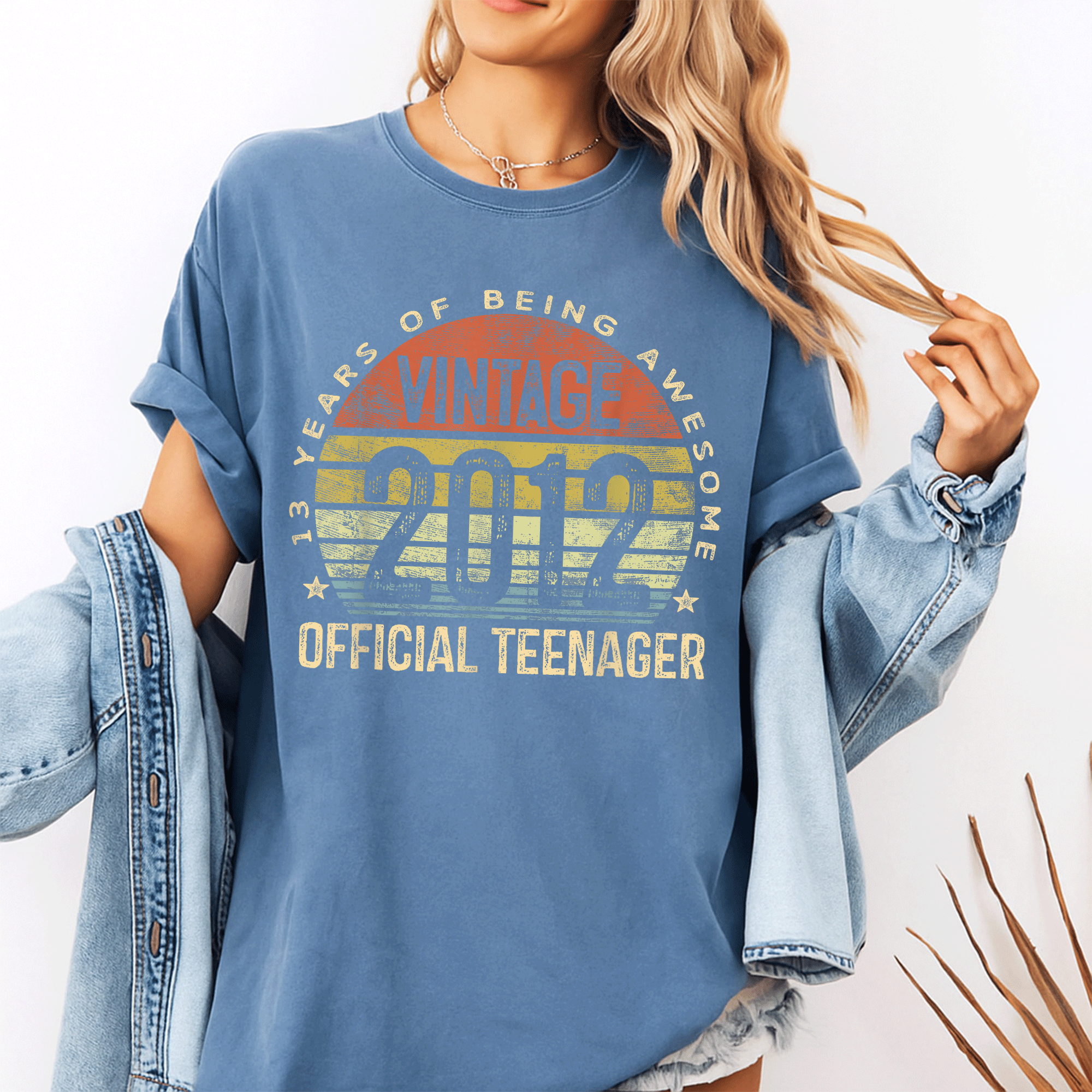 Vintage 2012 Official Teenager 13th Birthday T-Shirt for Girls and Boys – Unique Gift for 13 Year Old Celebration - 10