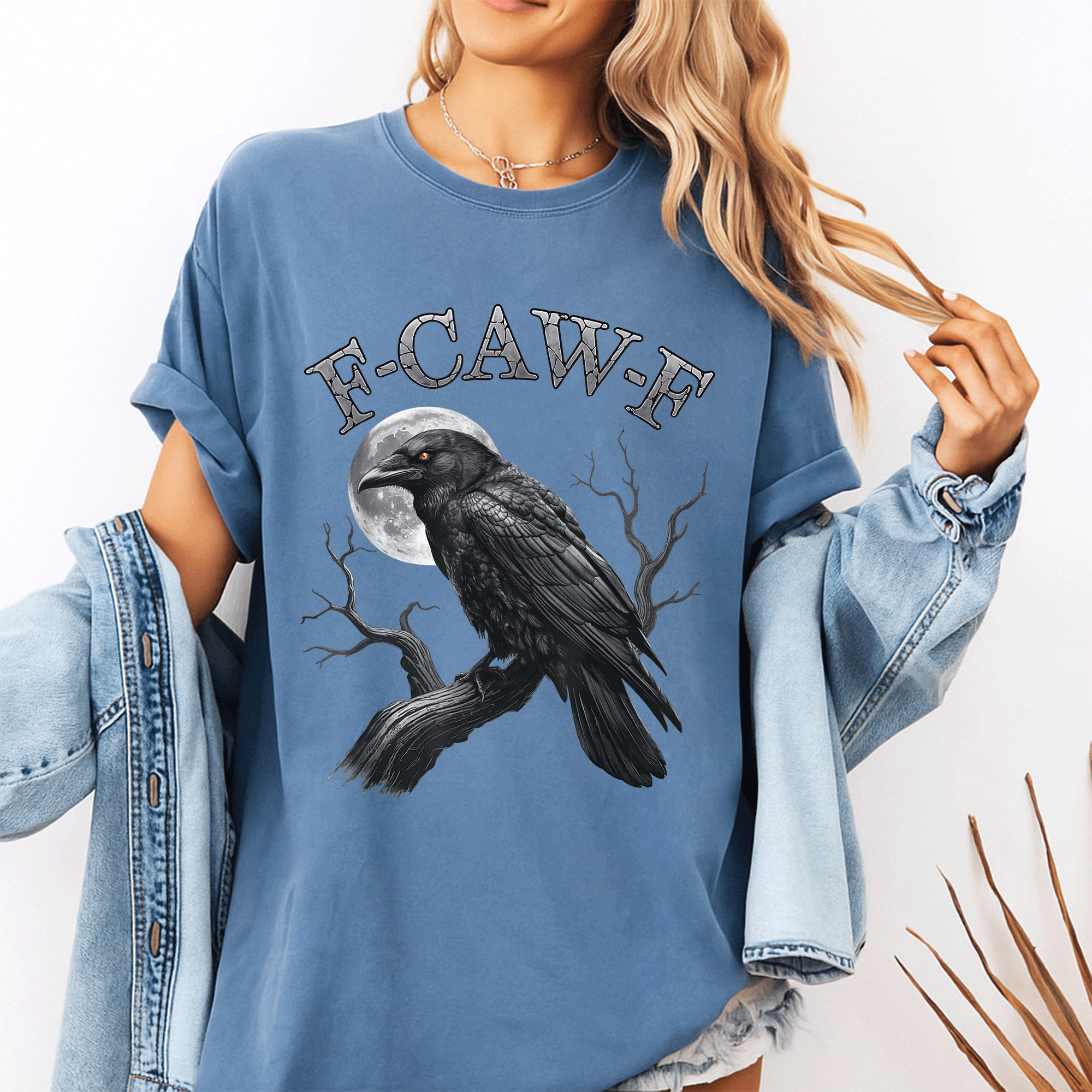 Funny Grunge Black Crow Cawing T-Shirt for Bird Lovers - Humorous Design Perfect for Casual Wear and Unique Gifts - 10