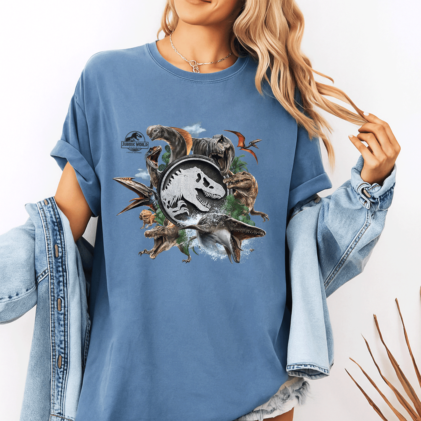 Jurassic World Rebirth Circle Logo Dinosaurs T-Shirt for Dino Lovers – Stylish and Fun Graphic Tee for Adventurous Spirits - 10
