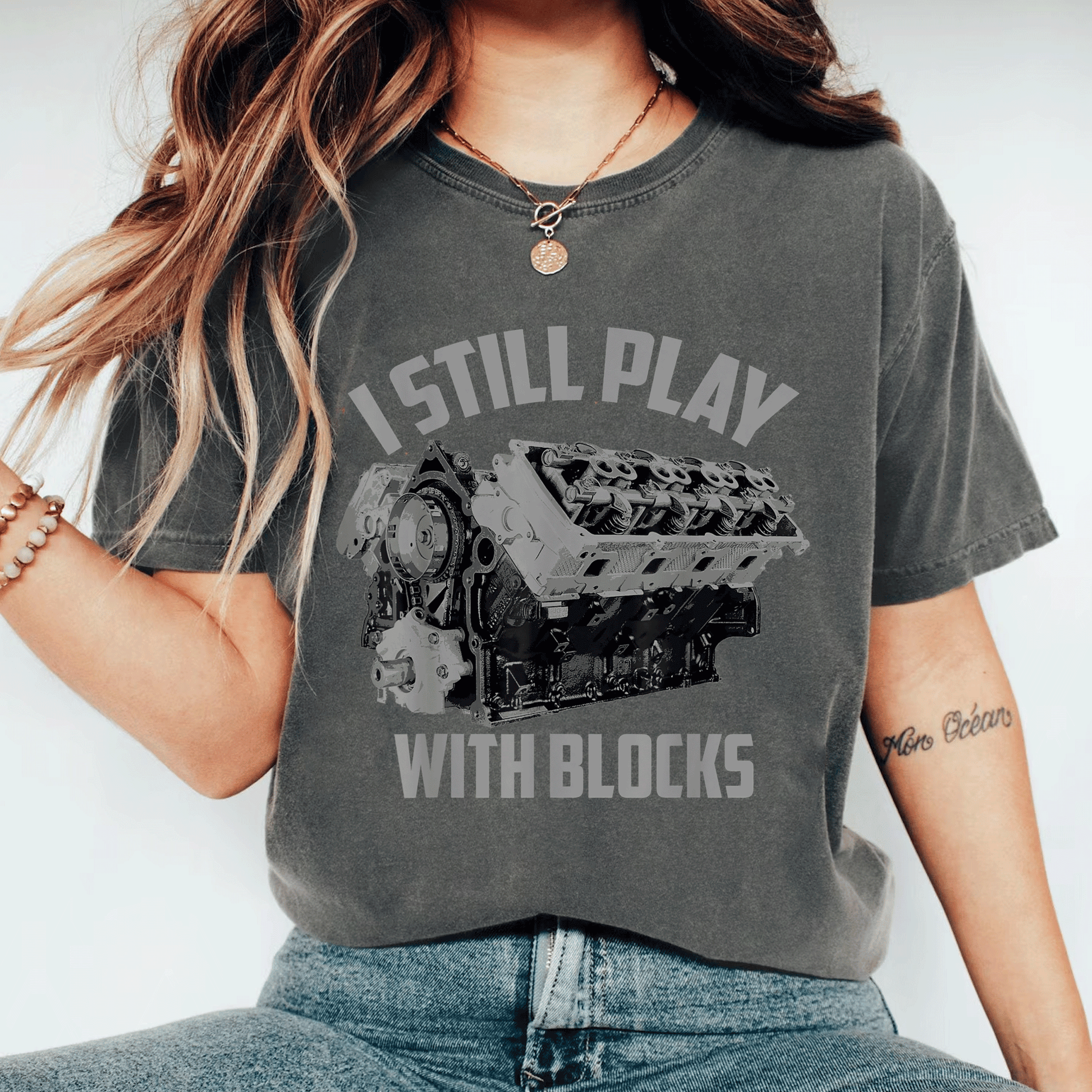 I Still Play With Blocks Racing Shirt | Fun Maintenance Man Gift T-Shirt for Proud Builders and Racing Enthusiasts - 11