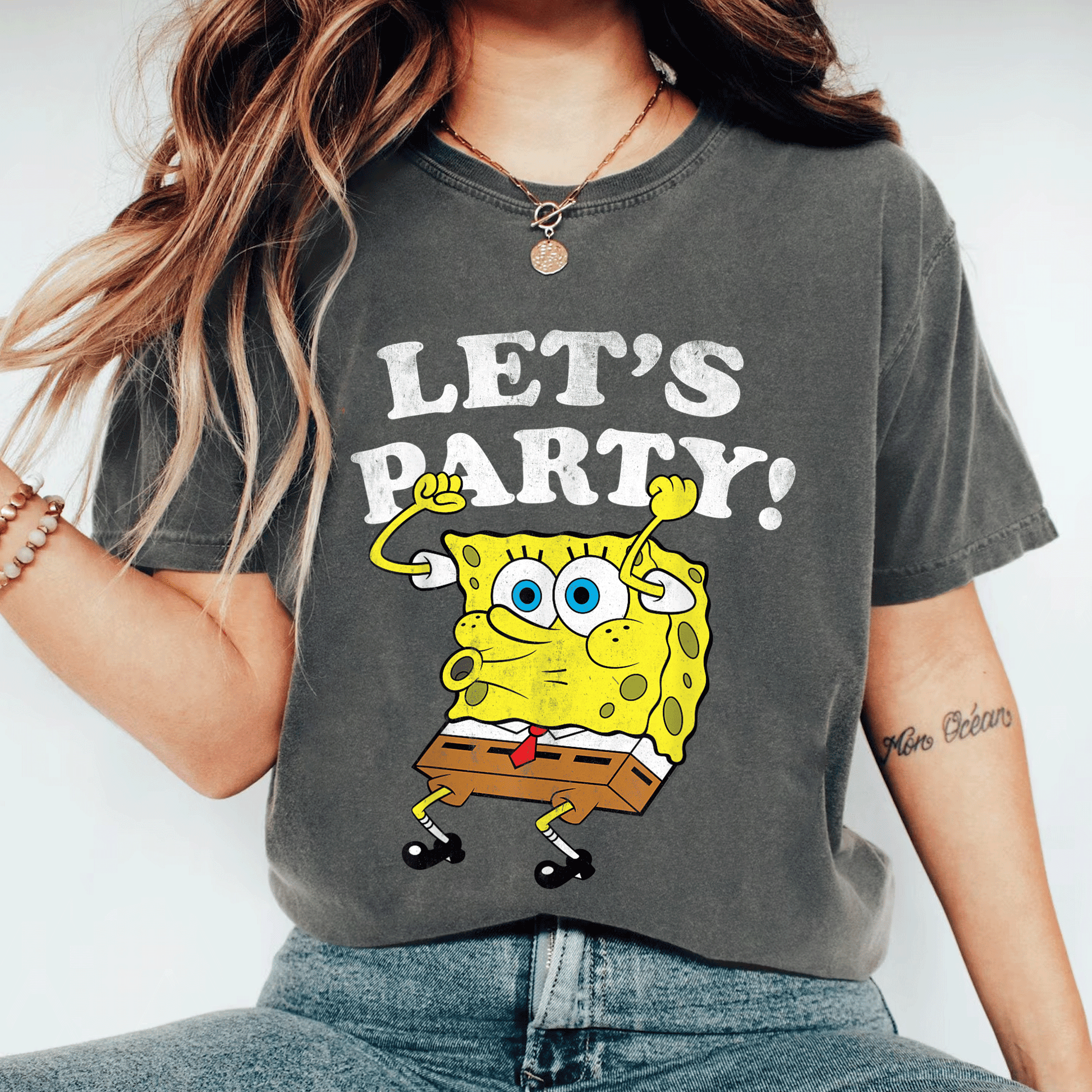 Spongebob Squarepants Lets Party T-Shirt Fun and Colorful Cartoon Design Perfect for Fans of All Ages and Celebrations - 11
