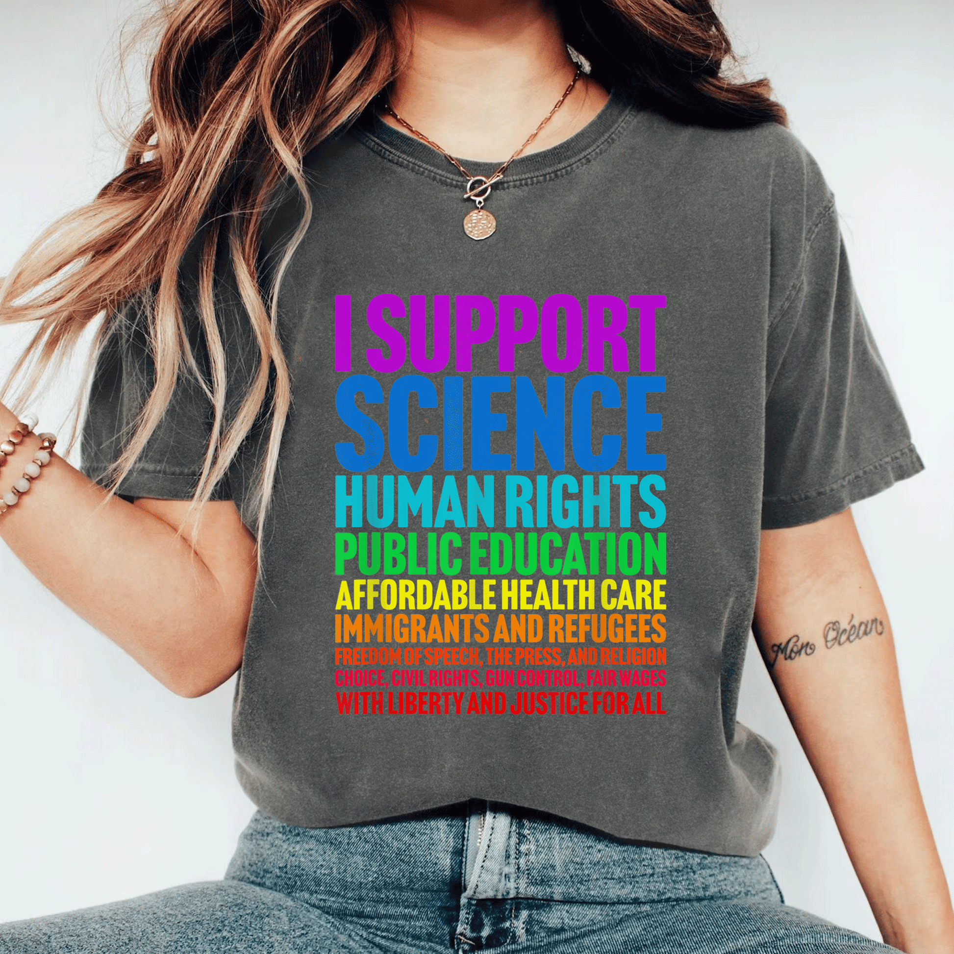 Shop the I Support Progressive Liberal Democratic Causes T-Shirt with Vibrant Design Perfect for Activists and Allies - 11