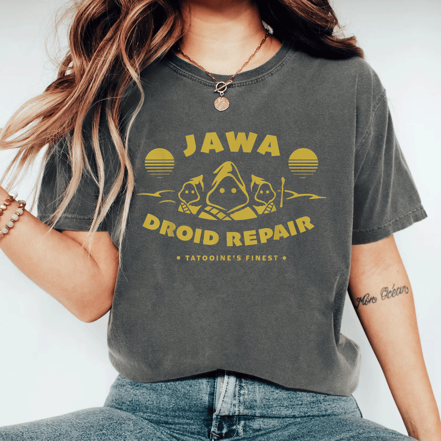 Star Wars Jawa Droid Repair T-Shirt - Tatooine's Finest Design for Fans of the Iconic Sci-Fi Universe and Droid Culture - 11
