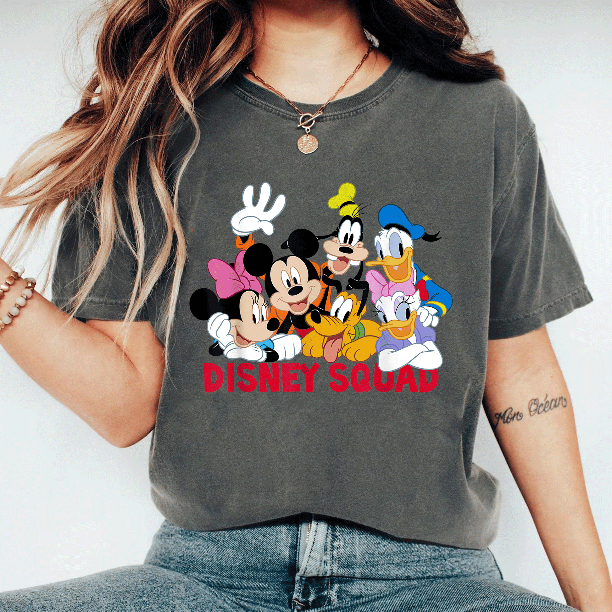 Disney Mickey and Friends Squad T-Shirt Fun Graphic Tee Featuring Classic Characters Perfect for Kids and Disney Fans - 11