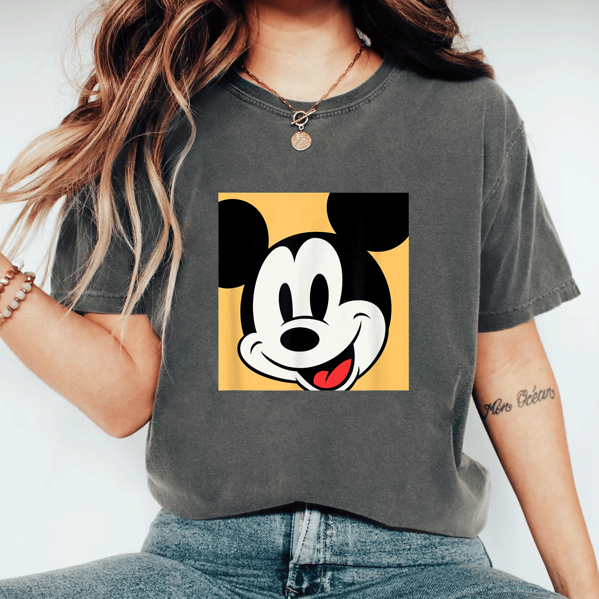 Stylish Amazon Essentials Men's Disney Mickey Comic Black T-Shirt - Fun, Comfortable, and Perfect for Daily Wear - 11
