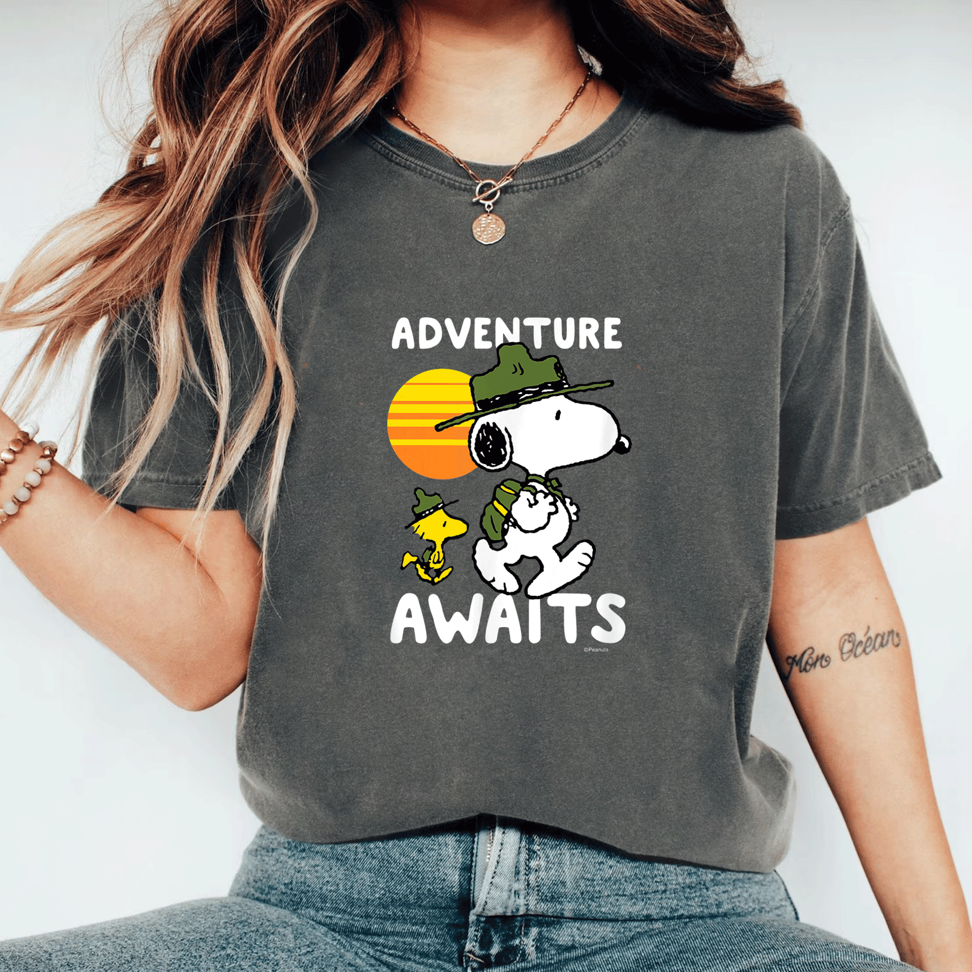 Peanuts Snoopy Adventure Awaits T-Shirt Featuring a Fun Cartoon Design Perfect for Fans of Charlie Brown and Friends - 11