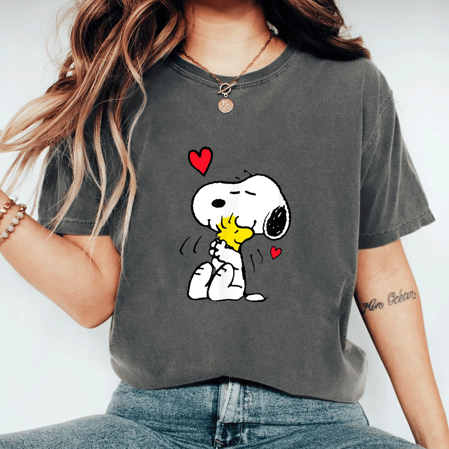 Snoopy Lots Of Love T-Shirt for Peanuts Fans | Cute and Playful Graphic Tee Featuring Iconic Snoopy Design - 11