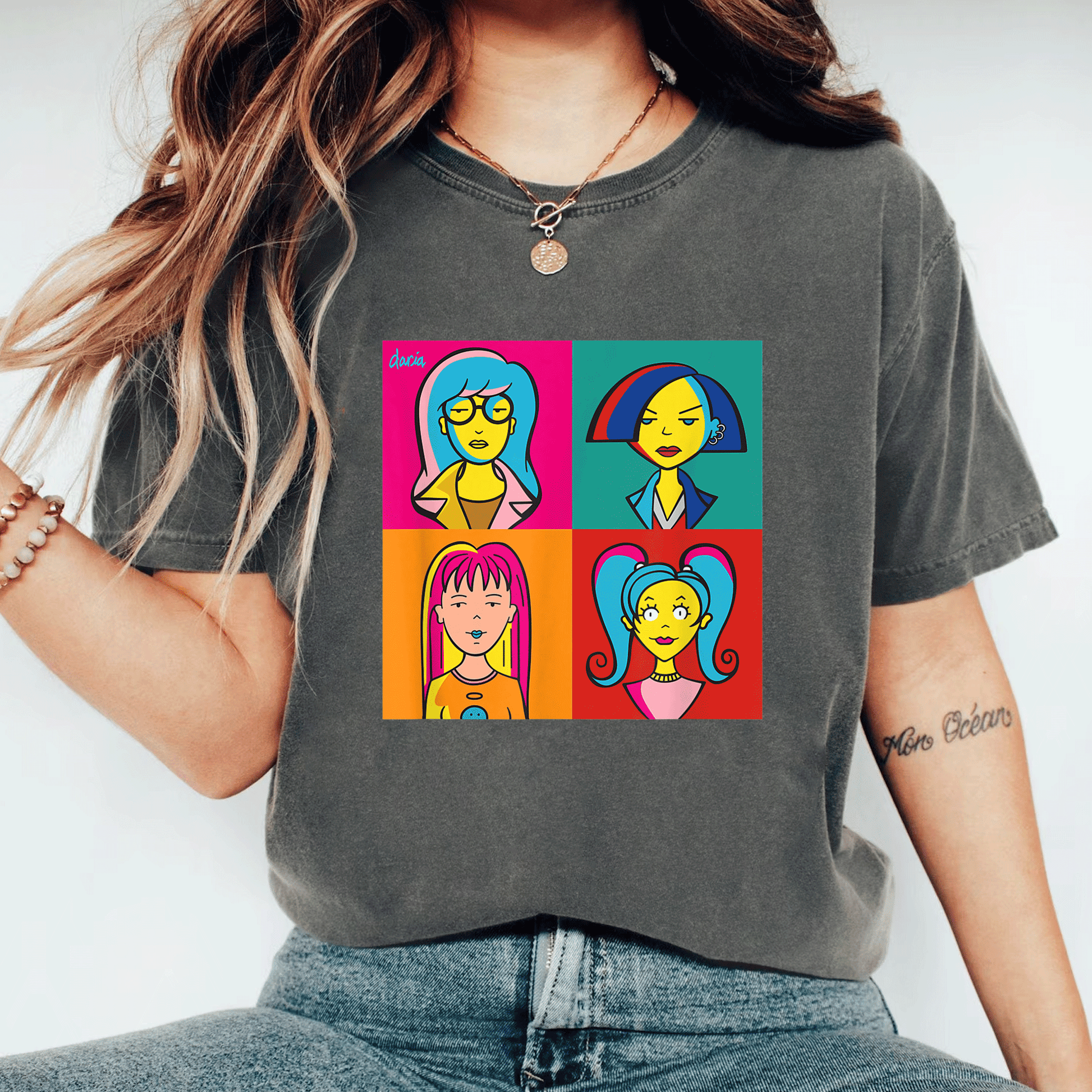 Mademark x Daria Ladies of Daria Pop Art T-Shirt - Stylish and Fun Graphic Tee for Fashion-Forward Women - 11