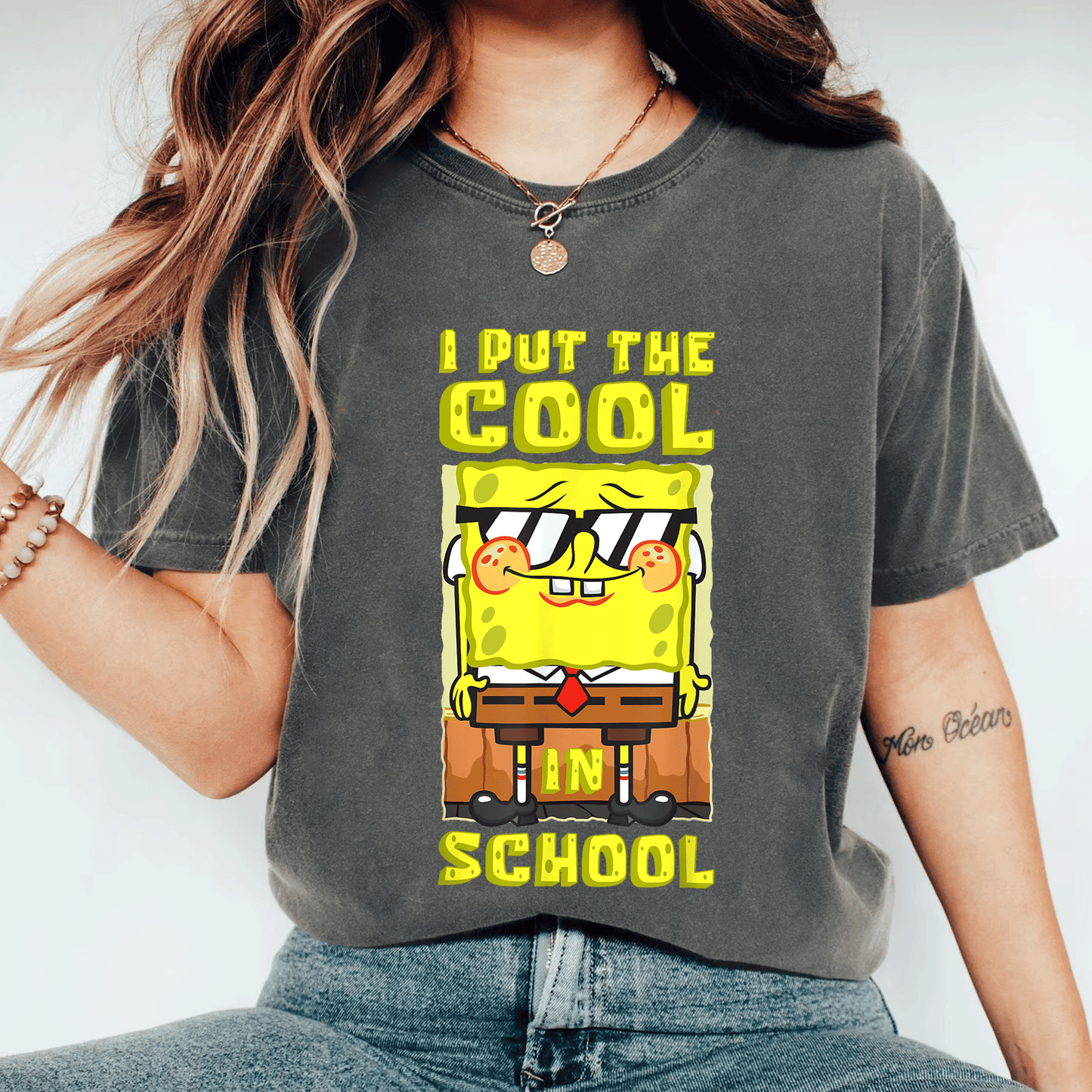 Mademark x SpongeBob SquarePants Boys Gift T-Shirt - Cool Back To School Tee Featuring Fun SpongeBob Design for Kids - 11