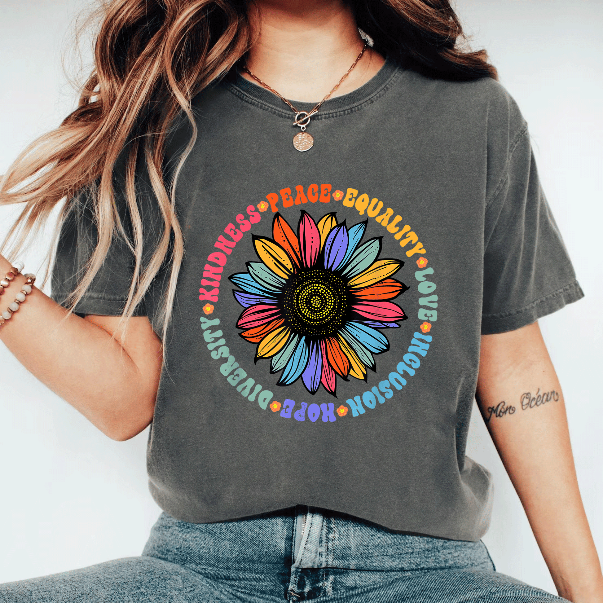 Kindness Love Equality Diverse Human Rights T-Shirt – Spread Peace, Hope, and Unity with Vibrant Graphic Design - 11