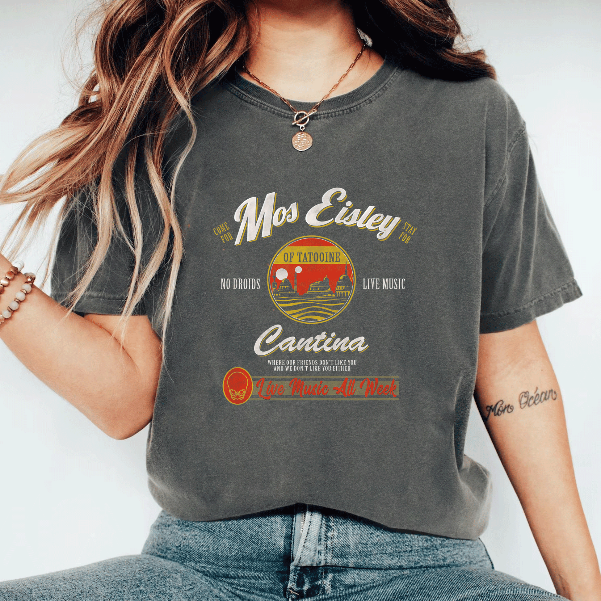 Star Wars Mos Eisley Cantina Live Music All Week T-Shirt Fun Design for Fans of the Classic Space Adventure Series - 11