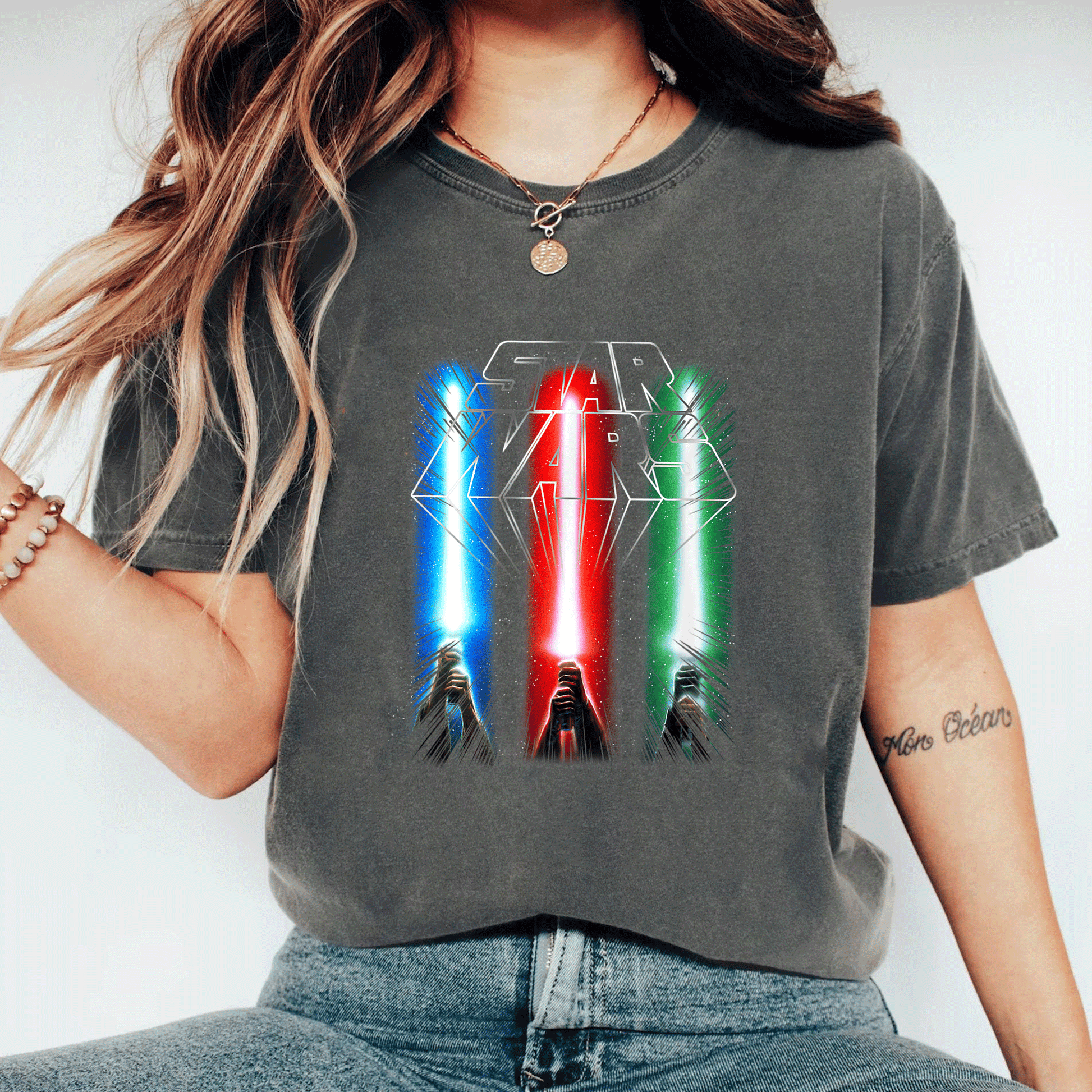 Star Wars Classic Epic Lightsabers Jedi Force Logo T-Shirt for Fans – Cool Graphic Tee for Movie Lovers and Collectors - 11