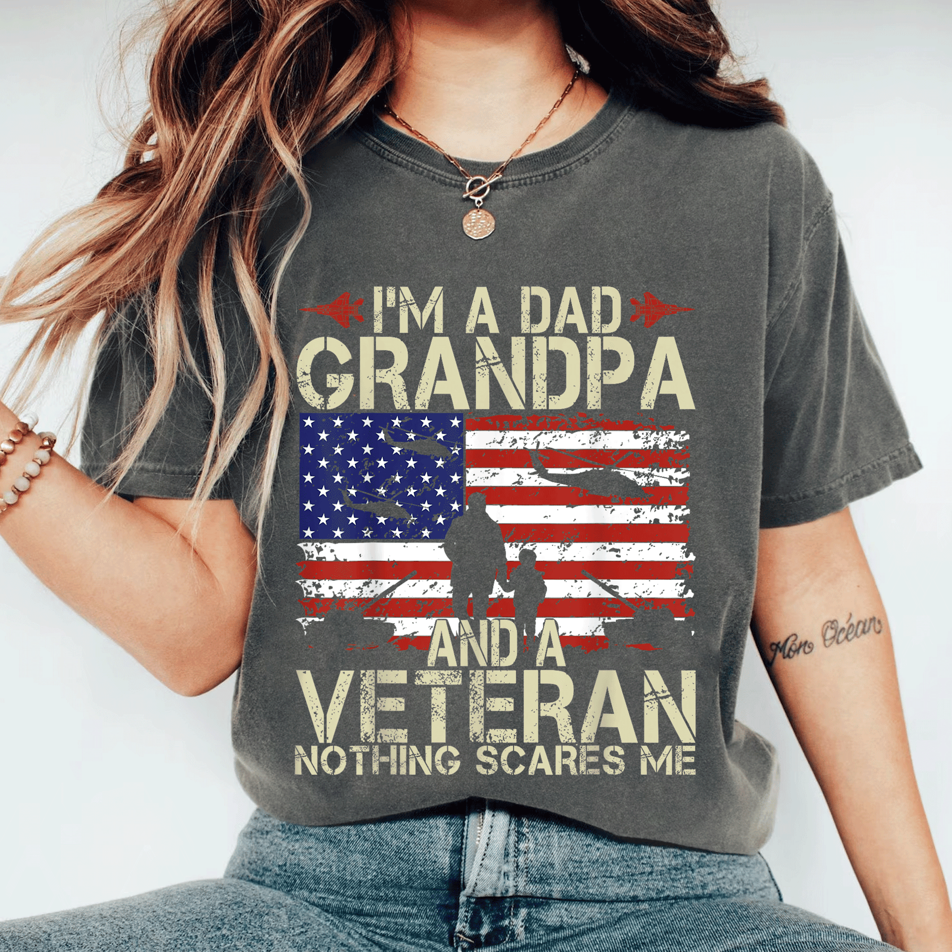 Celebrate Dad, Grandpa, and Veteran Pride with Our Fun Fathers Day T-Shirt - Perfect Gift for Proud Papas! - 11